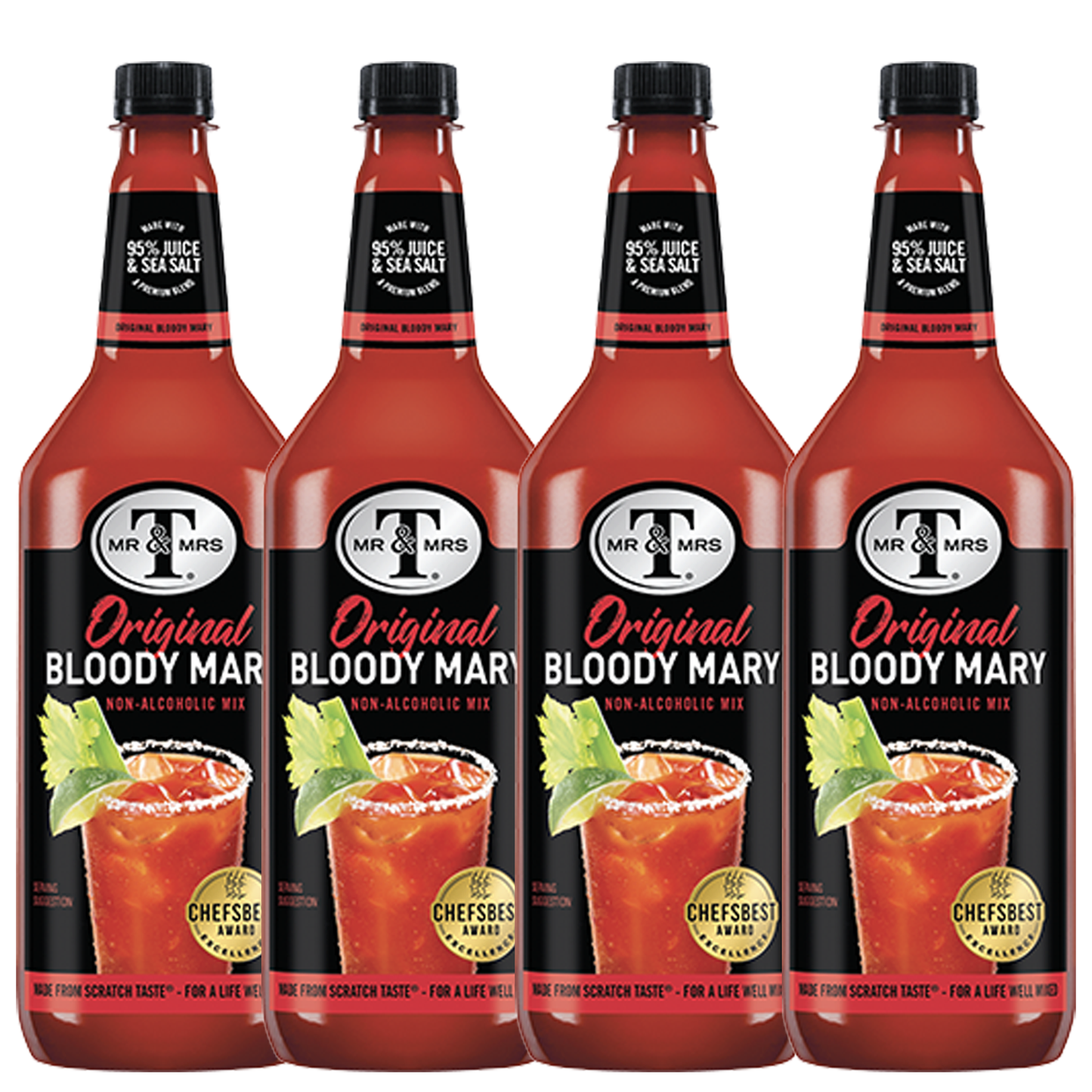 Mr & Mrs T Original Bloody Mary Mix, 1L Bottle, – Premium Cocktail Mixer for Spicy Bloody Marys, Ready to Use - GoDpsMusic