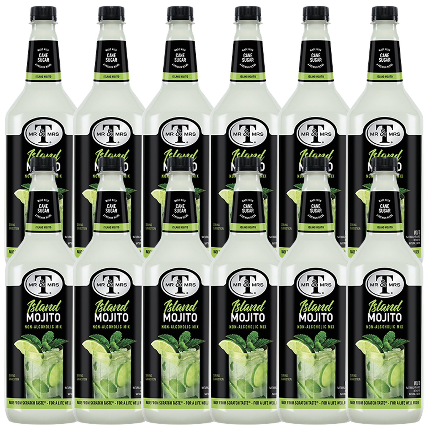 Mr & Mrs T Mojito Mix, 1L Bottle, – Premium Cocktail Mixer for Mojito Mix, Ready to Use - GoDpsMusic