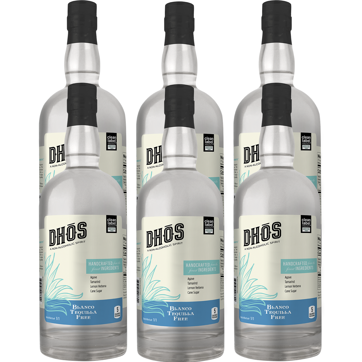 Dhos Blanco Tequilla Free Non-Alcoholic Tequila Spirit Alternative - 750ml Bottles - GoDpsMusic