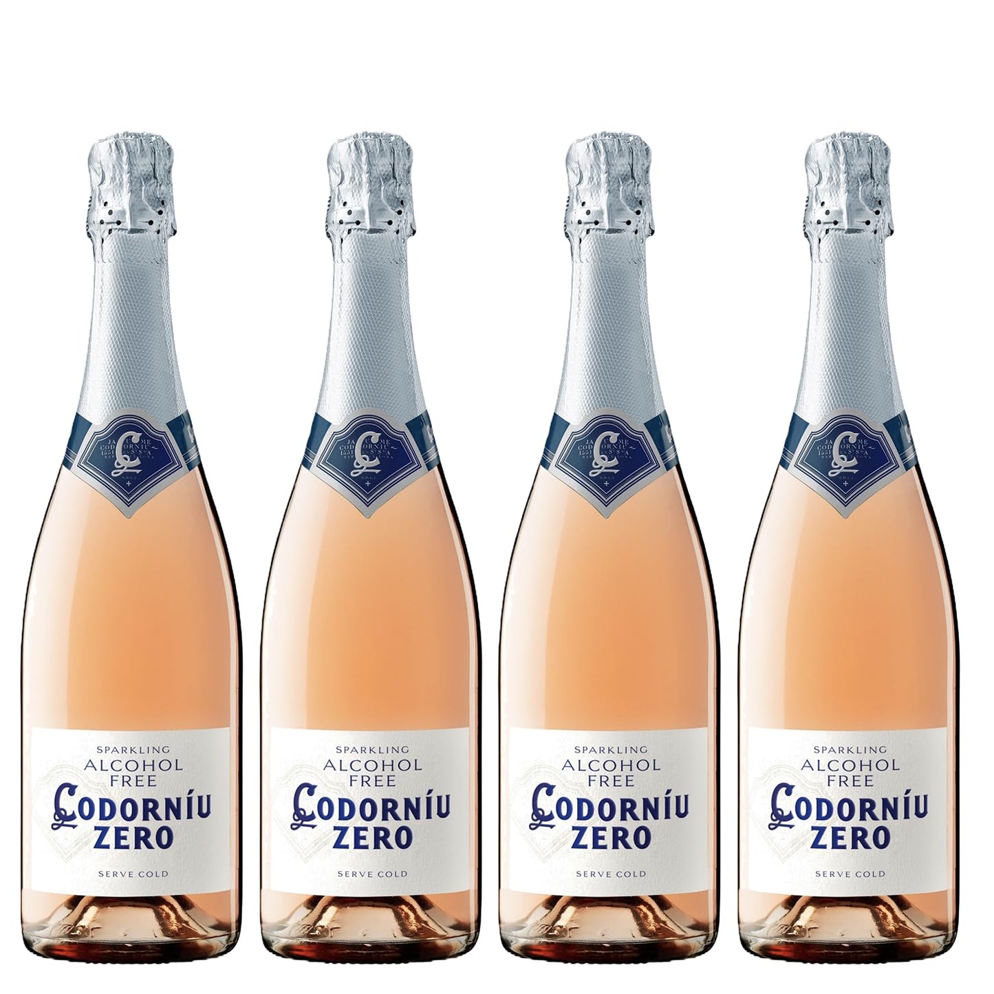 Codorníu Zero Rosé Premium Non-Alcoholic Sparkling Wine Dealcoholized Champagne 750ml