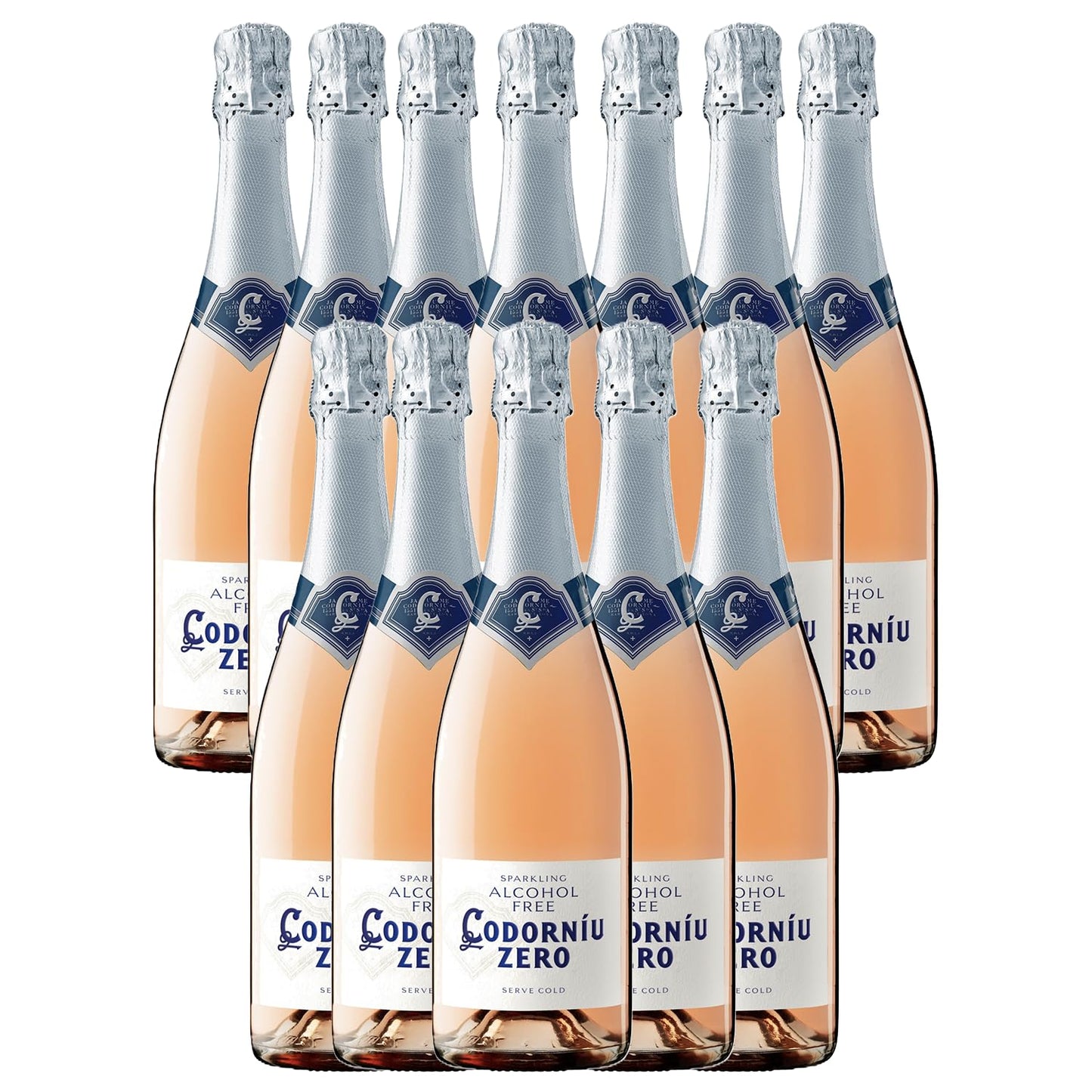 Codorníu Zero Rosé Premium Non-Alcoholic Sparkling Wine Dealcoholized Champagne 750ml