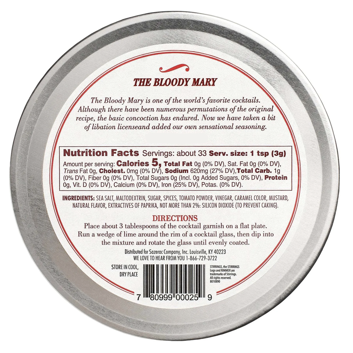 Stirrings Bloody Mary Cocktail Rimmer - Easy to Rim a Glass - Specialty Sugar and Salt Drink Rimmers - GoDpsMusic
