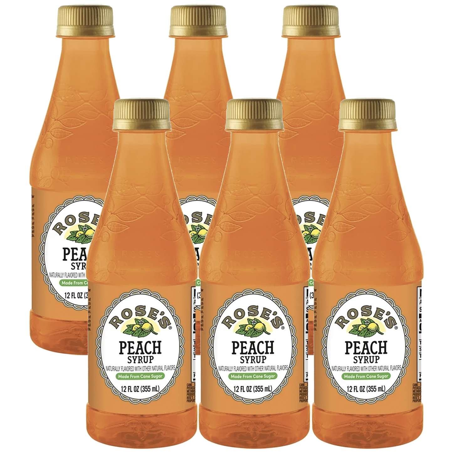 Rose’s Sweetened Peach Syrup 12 OZ Bottle, | Perfect for Cocktails, Beverages, and Mixers - GoDpsMusic