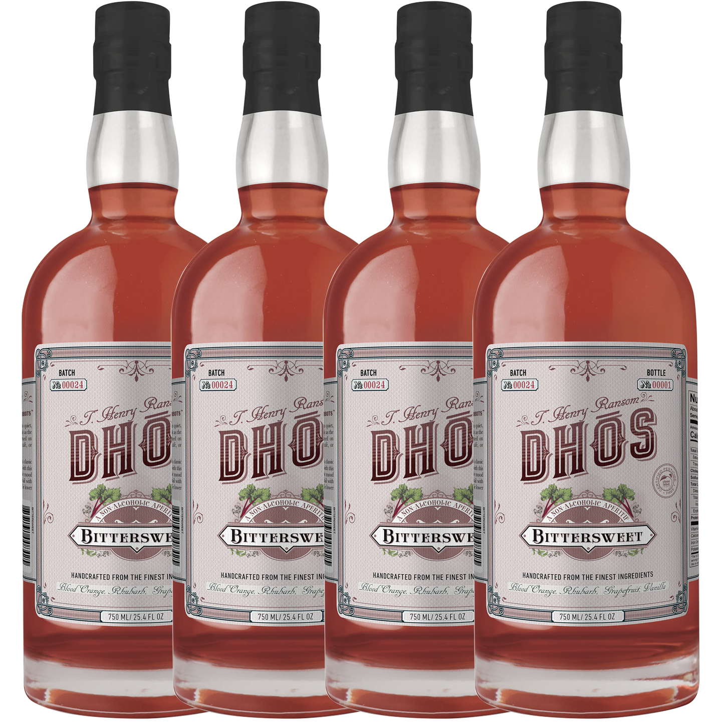Dhōs Handcrafted Non-Alcoholic Bittersweet Liqueur Aperitif - Keto-Friendly, Zero Sugar, Zero Calories, Zero Proof - 750 ML - Perfect for Mocktails - Made in USA - GoDpsMusic