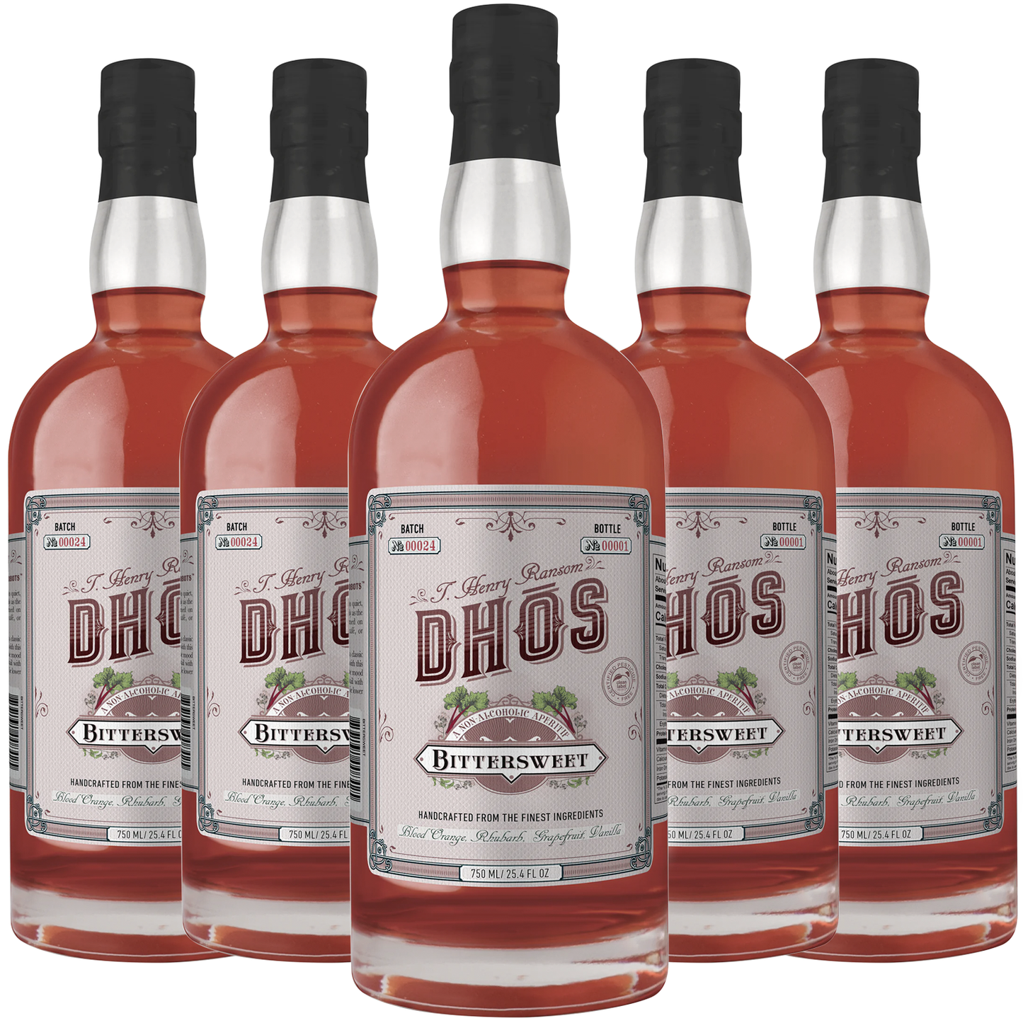 Dhōs Handcrafted Non-Alcoholic Bittersweet Liqueur Aperitif - Keto-Friendly, Zero Sugar, Zero Calories, Zero Proof - 750 ML - Perfect for Mocktails - Made in USA - GoDpsMusic
