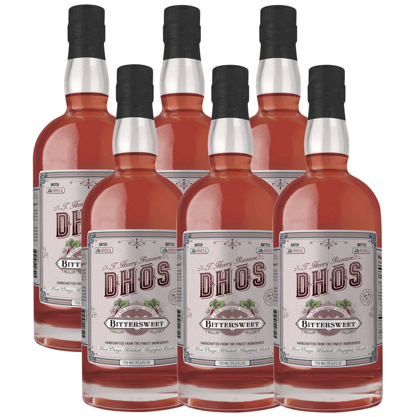 Dhōs Handcrafted Non-Alcoholic Bittersweet Liqueur Aperitif - Keto-Friendly, Zero Sugar, Zero Calories, Zero Proof - 750 ML - Perfect for Mocktails - Made in USA - GoDpsMusic