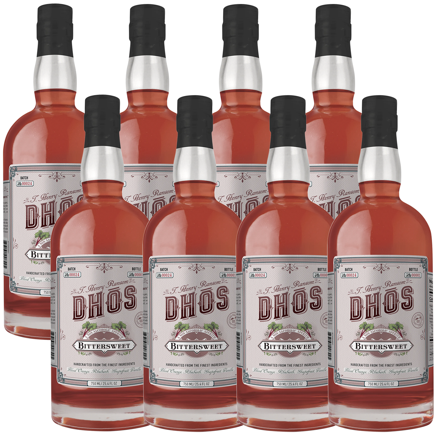 Dhōs Handcrafted Non-Alcoholic Bittersweet Liqueur Aperitif - Keto-Friendly, Zero Sugar, Zero Calories, Zero Proof - 750 ML - Perfect for Mocktails - Made in USA - GoDpsMusic