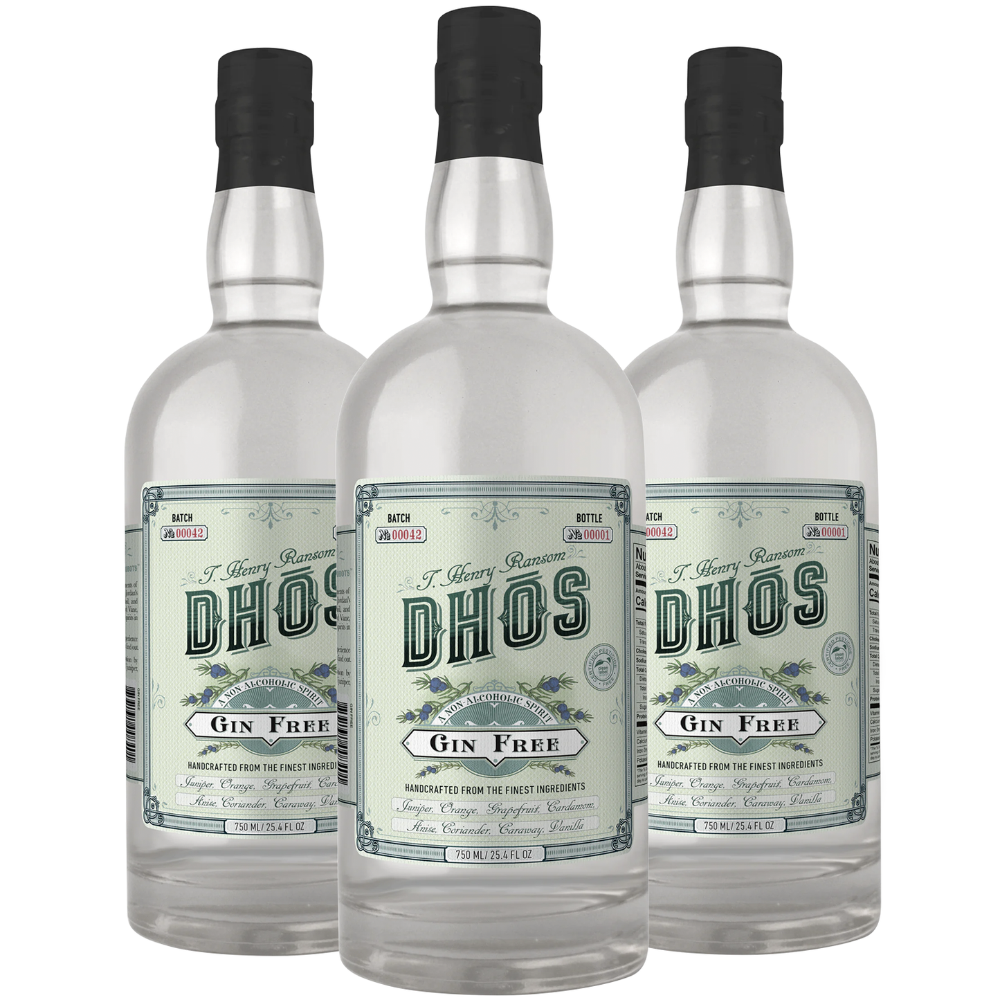 Dhōs Handcrafted Non-Alcoholic Gin - Keto-Friendly, Zero Sugar, Zero Calories, Zero Proof - 750 ML - Perfect for Mocktails - Made in USA - GoDpsMusic