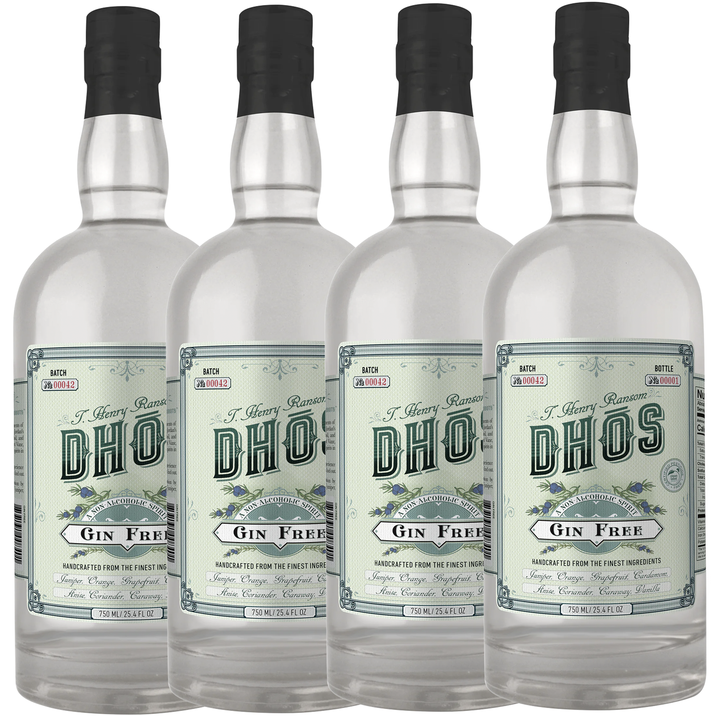 Dhōs Handcrafted Non-Alcoholic Gin - Keto-Friendly, Zero Sugar, Zero Calories, Zero Proof - 750 ML - Perfect for Mocktails - Made in USA - GoDpsMusic