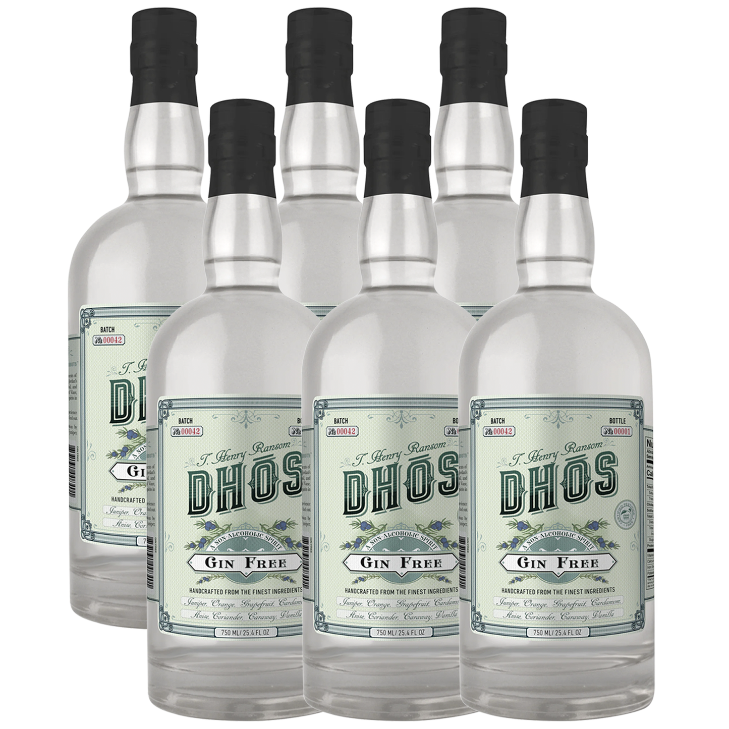Dhōs Handcrafted Non-Alcoholic Gin - Keto-Friendly, Zero Sugar, Zero Calories, Zero Proof - 750 ML - Perfect for Mocktails - Made in USA - GoDpsMusic