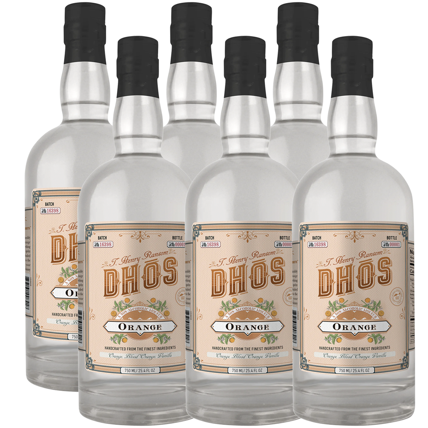 Dhōs Handcrafted Non-Alcoholic Orange Liqueur - Keto-Friendly, Zero Sugar, Zero Calories, Zero Proof - 750 ML - Perfect for Mocktails - Made in USA - GoDpsMusic