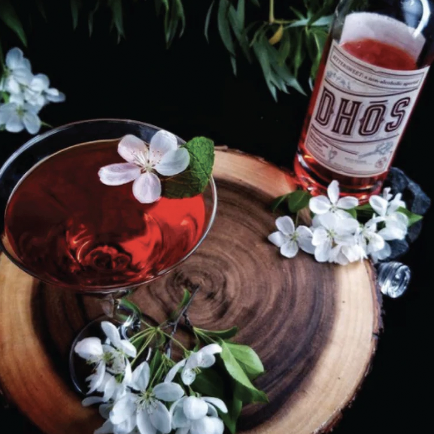 Dhōs Handcrafted Non-Alcoholic Bittersweet Liqueur Aperitif - Keto-Friendly, Zero Sugar, Zero Calories, Zero Proof - 750 ML - Perfect for Mocktails - Made in USA - GoDpsMusic