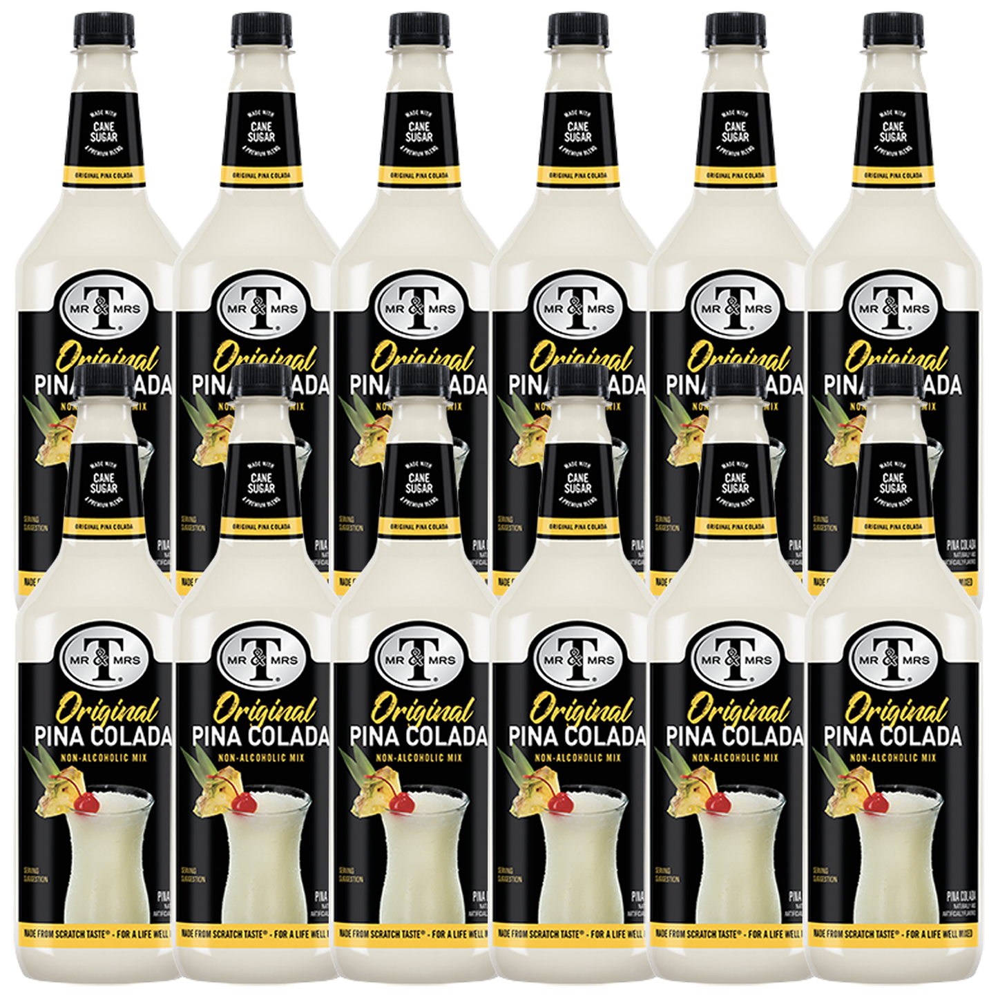 Mr & Mrs T Pina Colada Mix, 1L Bottle, – Premium Cocktail Mixer for Pina Colada Mix, Ready to Use - GoDpsMusic
