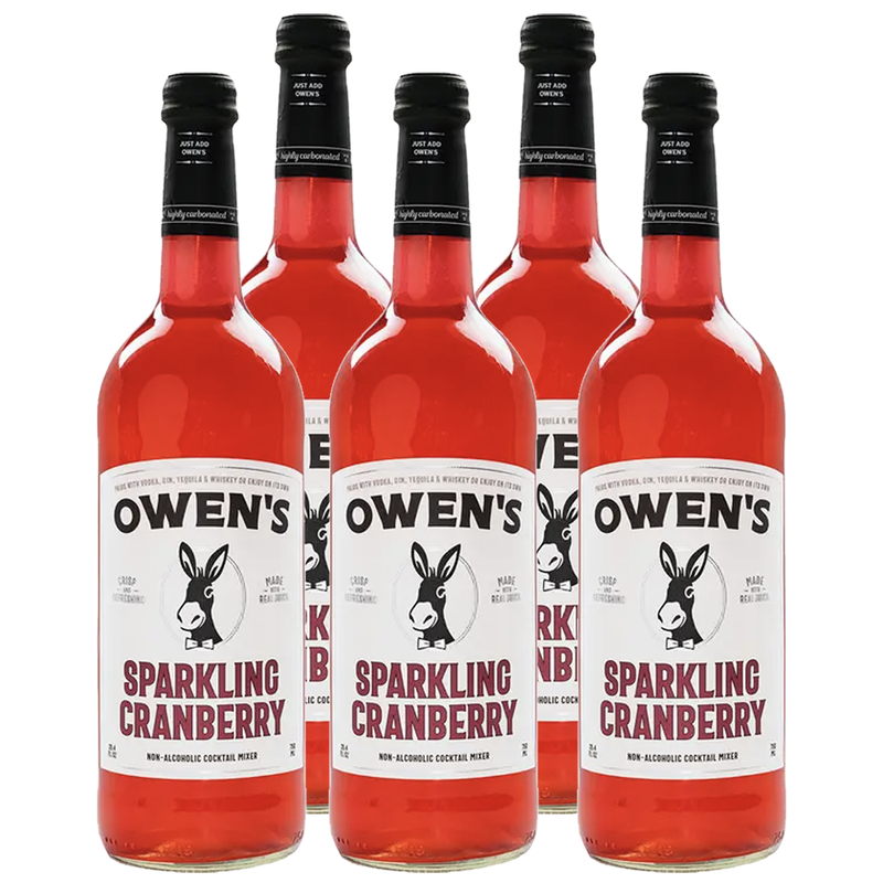 Owen’s Craft Mixers Sparkling Cranberry Handcrafted in the USA with Premium Ingredients Vegan & Gluten-Free Soda Mocktail and Cocktail Mixer - GoDpsMusic