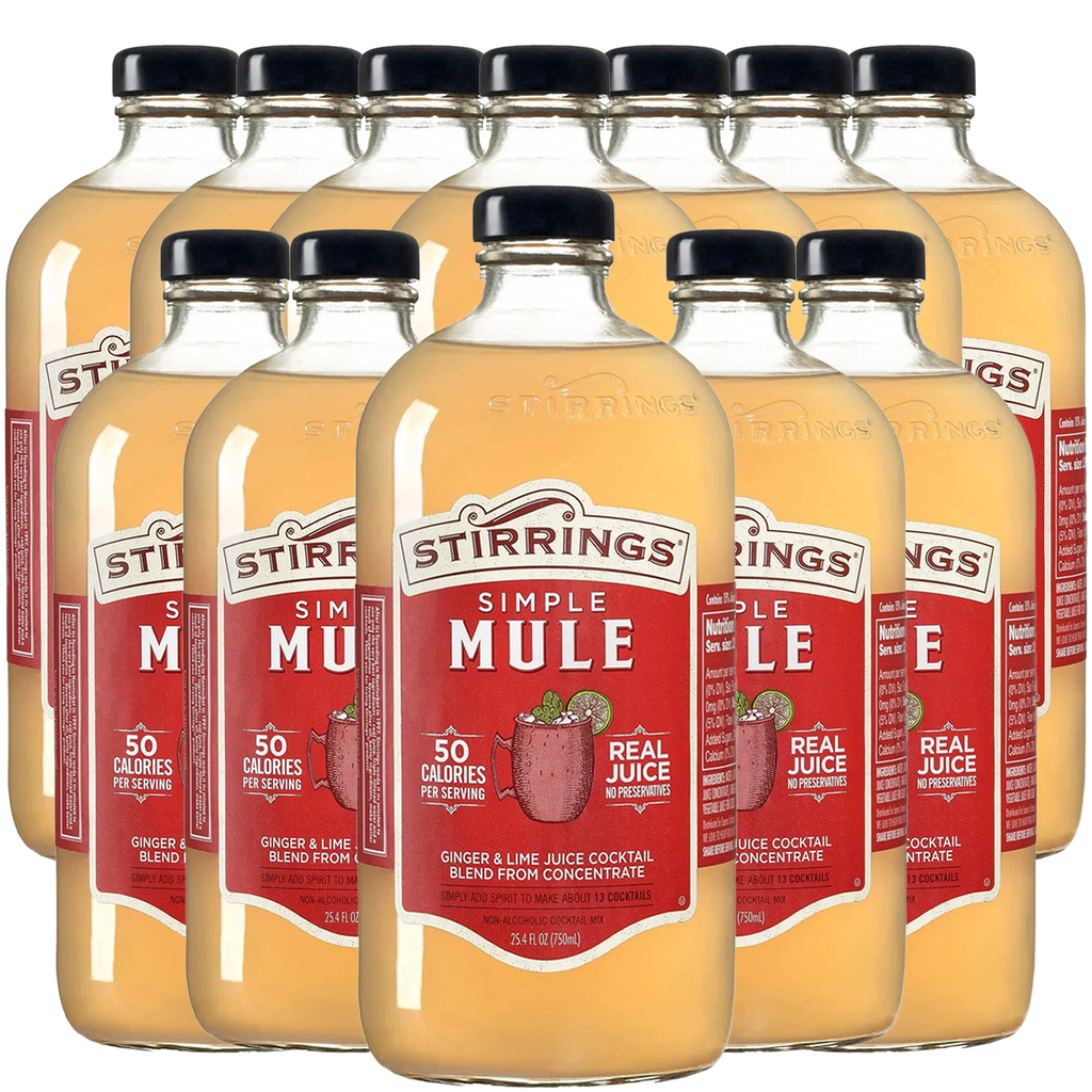 Stirrings Simple Mule Cocktail Mix 750ml Bottles - Real Juice No Preservatives - 50 Calories - Drink Mixer - GoDpsMusic