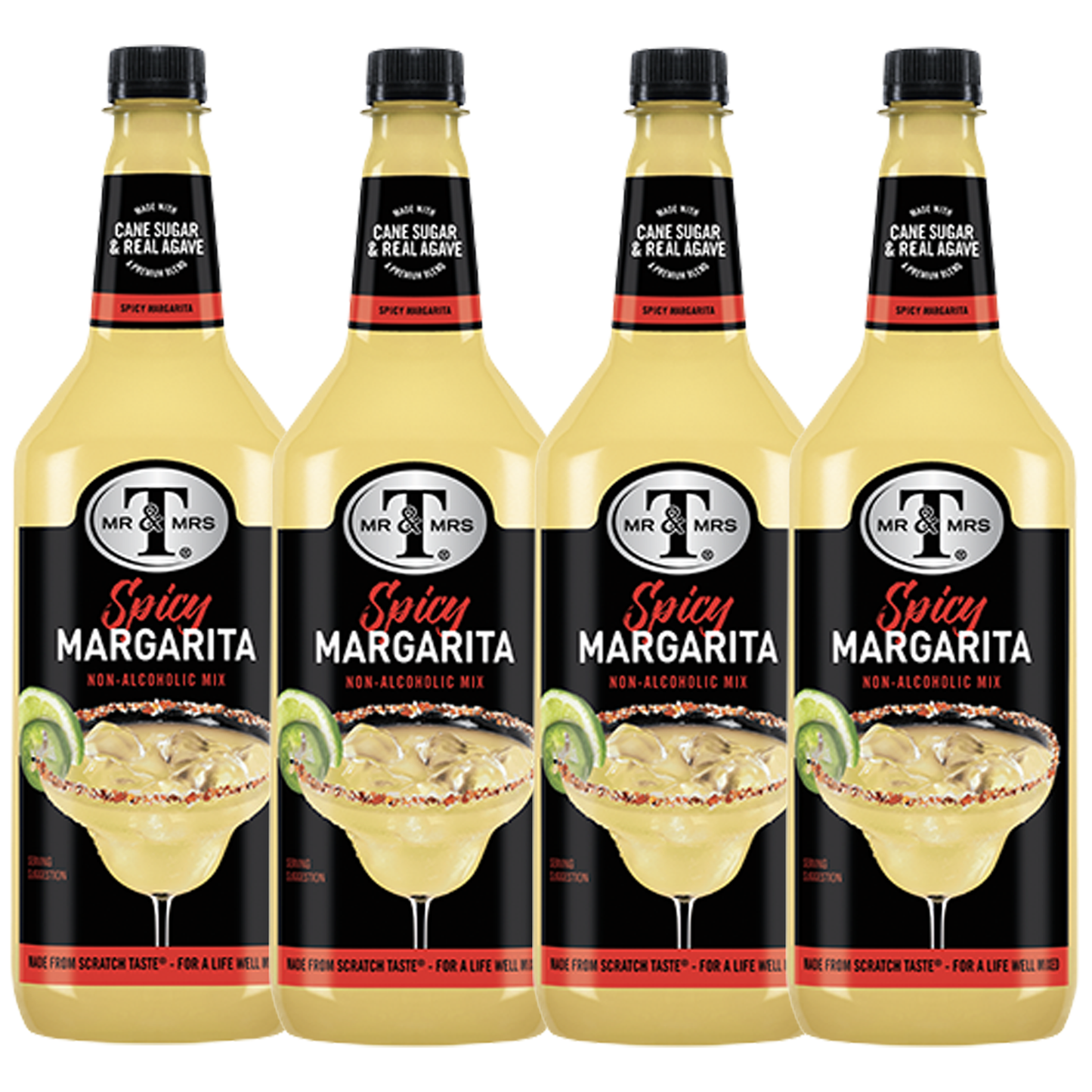 Mr & Mrs T Spicy Margarita, 1L Bottle, – Premium Cocktail Mixer for Margaritas, Ready to Use - GoDpsMusic