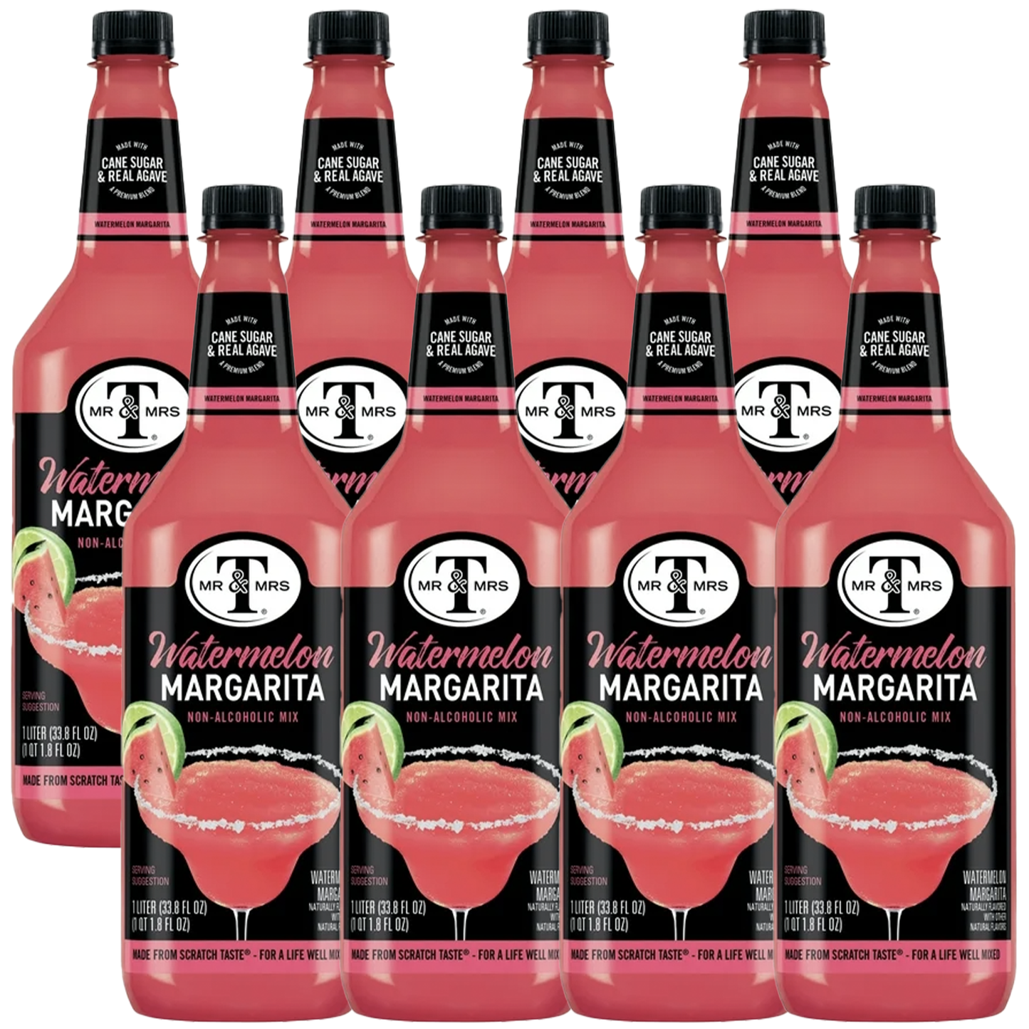 Mr & Mrs T Watermelon Margarita, 1L Bottle, – Premium Cocktail Mixer for Margaritas, Ready to Use
