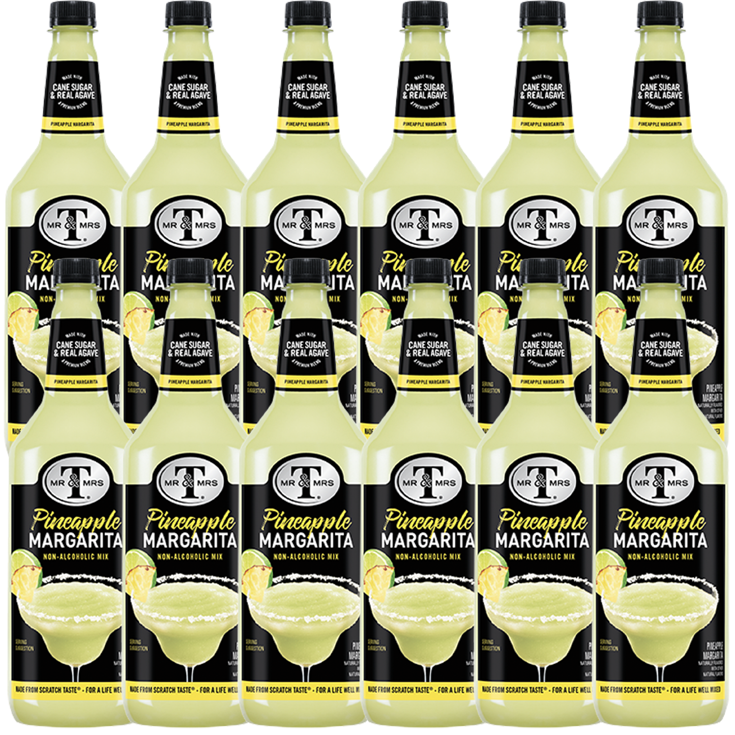 Mr & Mrs T Pineapple Margarita, 1L Bottle, – Premium Cocktail Mixer for Margaritas, Ready to Use - GoDpsMusic