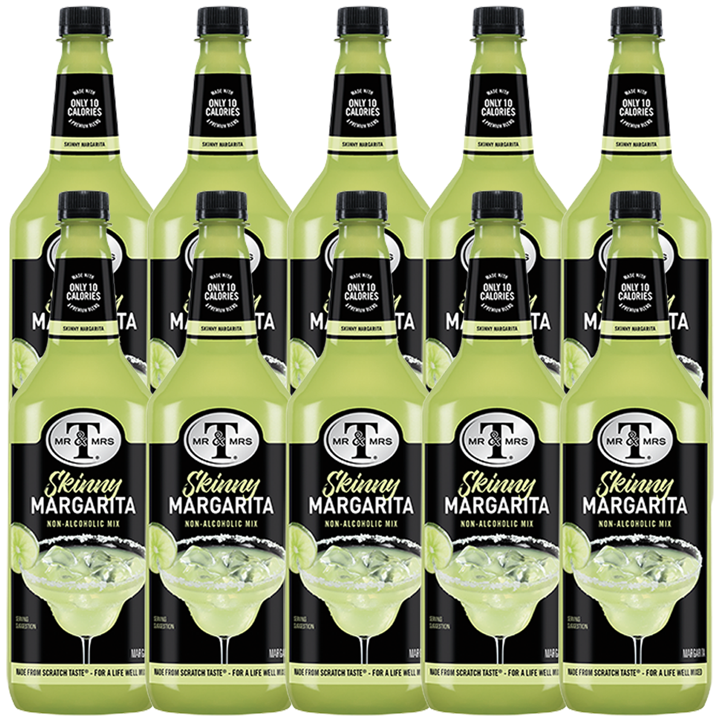Mr & Mrs T Skinny Margarita, 1L Bottle, – Premium Cocktail Mixer for Margaritas, Ready to Use - GoDpsMusic