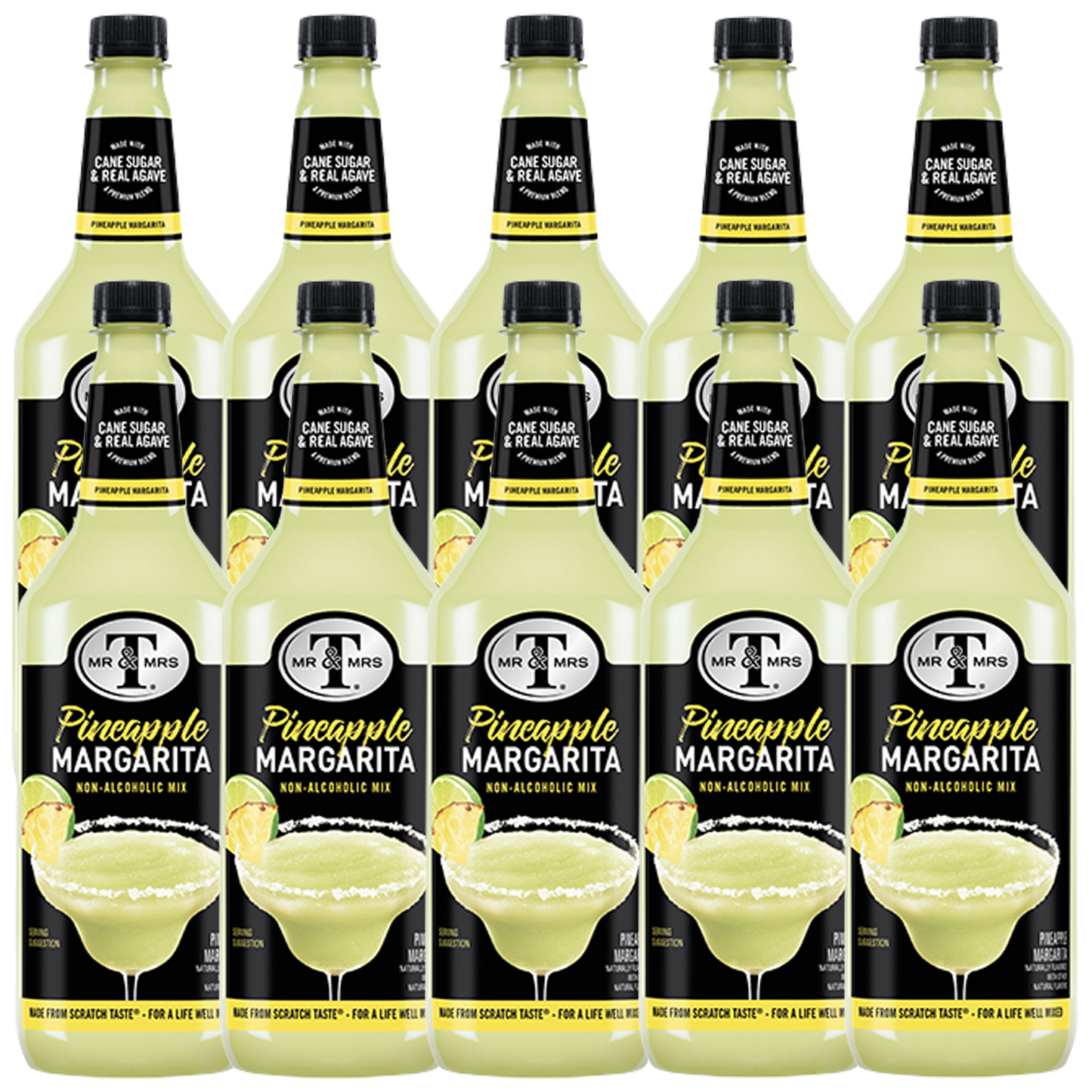 Mr & Mrs T Pineapple Margarita, 1L Bottle, – Premium Cocktail Mixer for Margaritas, Ready to Use - GoDpsMusic