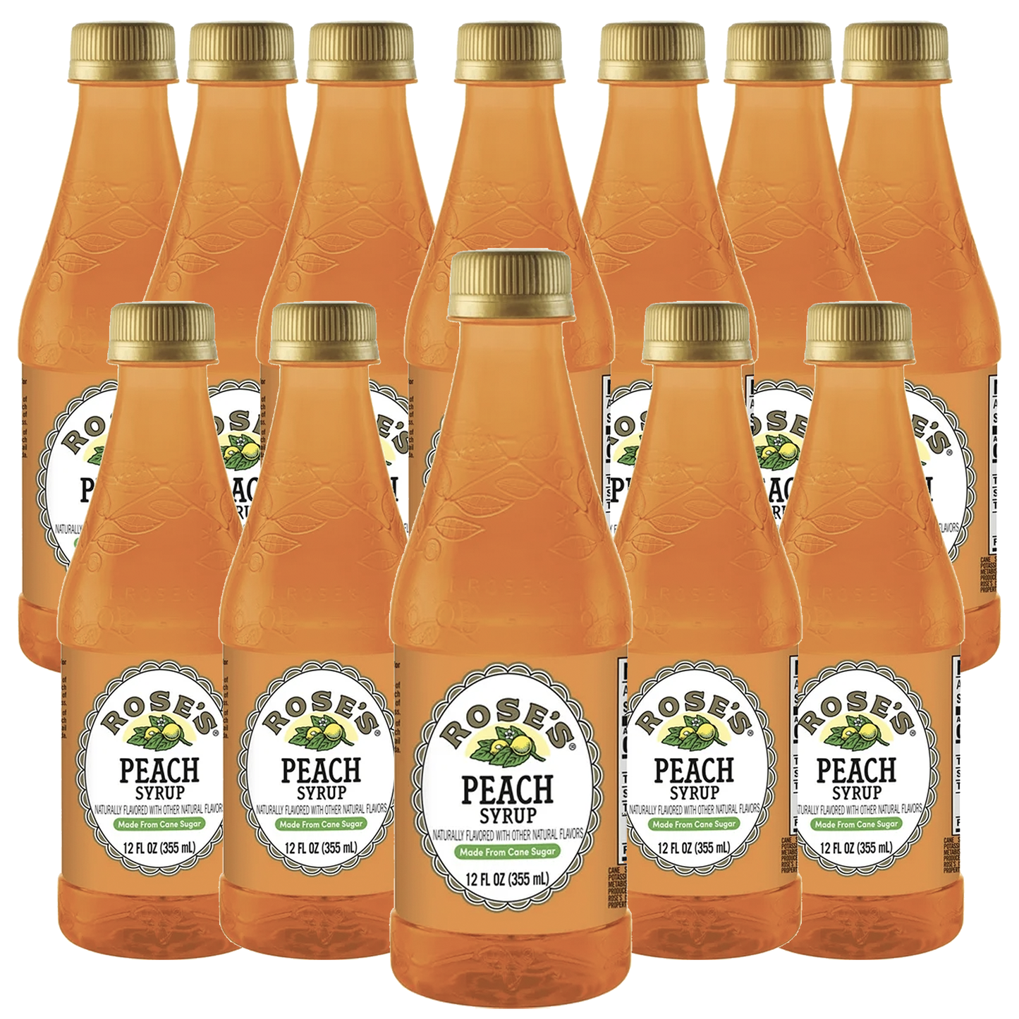 Rose’s Sweetened Peach Syrup 12 OZ Bottle, | Perfect for Cocktails, Beverages, and Mixers - GoDpsMusic