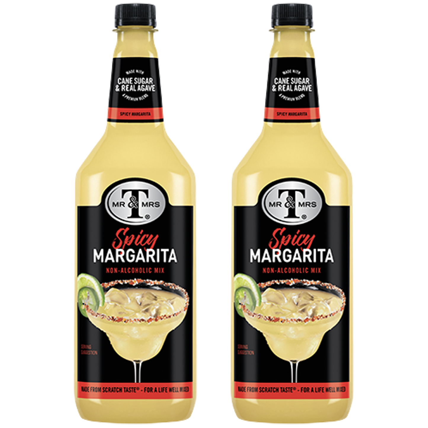 Mr & Mrs T Spicy Margarita, 1L Bottle, – Premium Cocktail Mixer for Margaritas, Ready to Use - GoDpsMusic