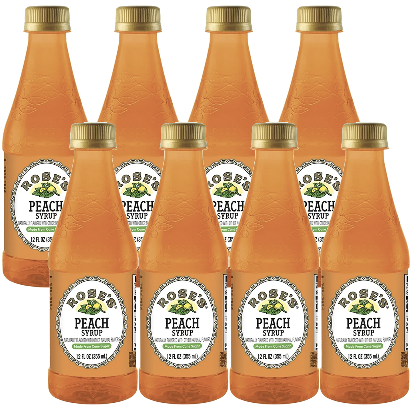 Rose’s Sweetened Peach Syrup 12 OZ Bottle, | Perfect for Cocktails, Beverages, and Mixers - GoDpsMusic