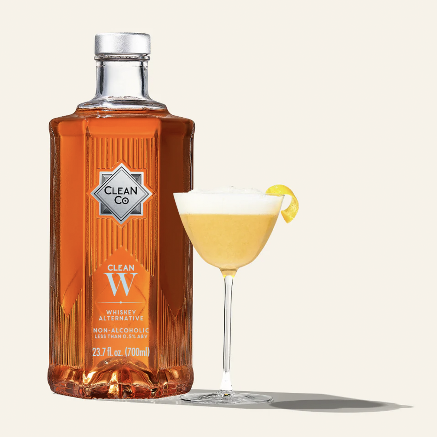 Clean Co Non-Alcoholic Whiskey Alternative 700ml Bottle | Made in England | Premium Alcohol-Free Spirit | Sugar Free, Gluten Free Spirits - GoDpsMusic