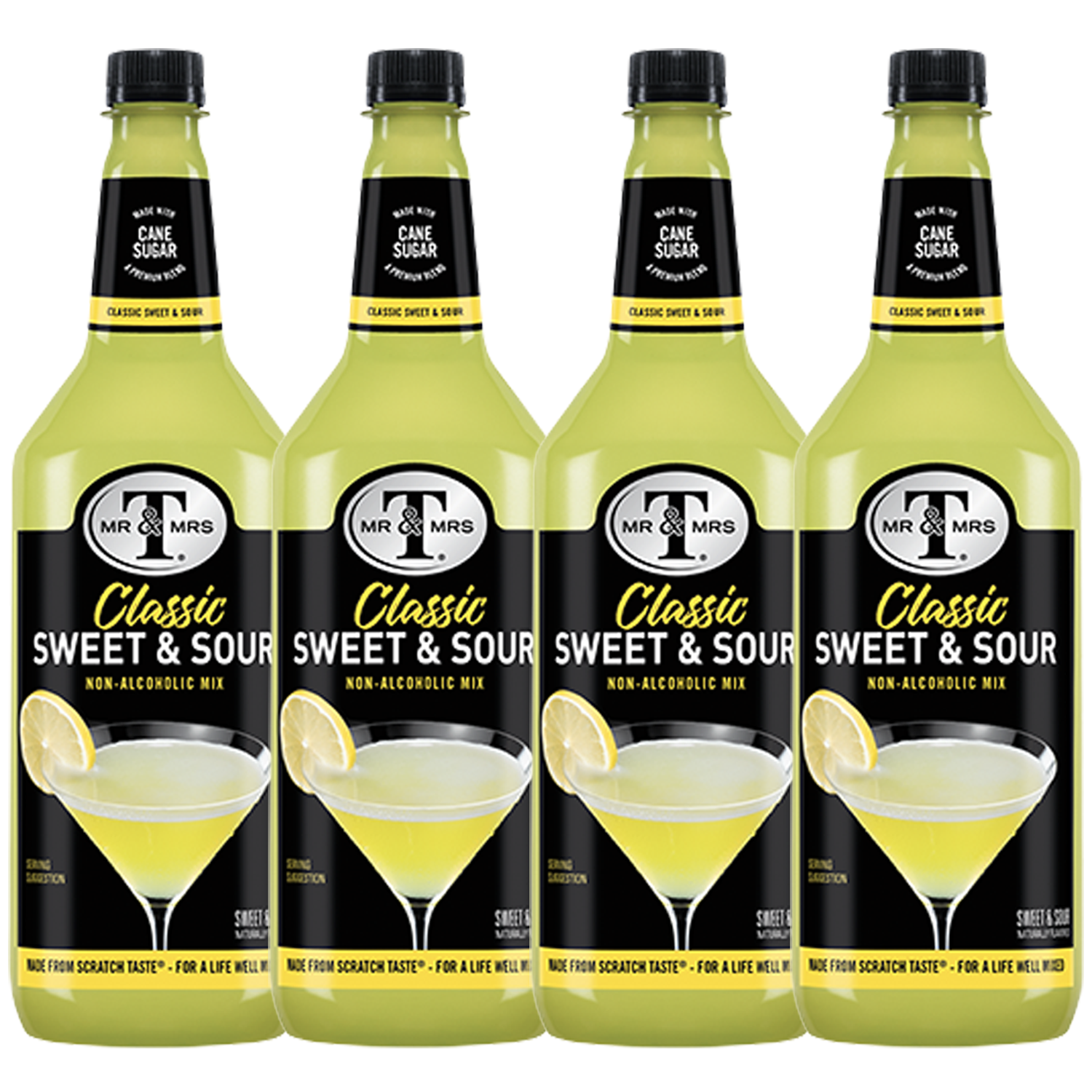 Mr & Mrs T Sweet & Sour Mix, 1L Bottle, – Premium Cocktail Mixer, Ready to Use - GoDpsMusic