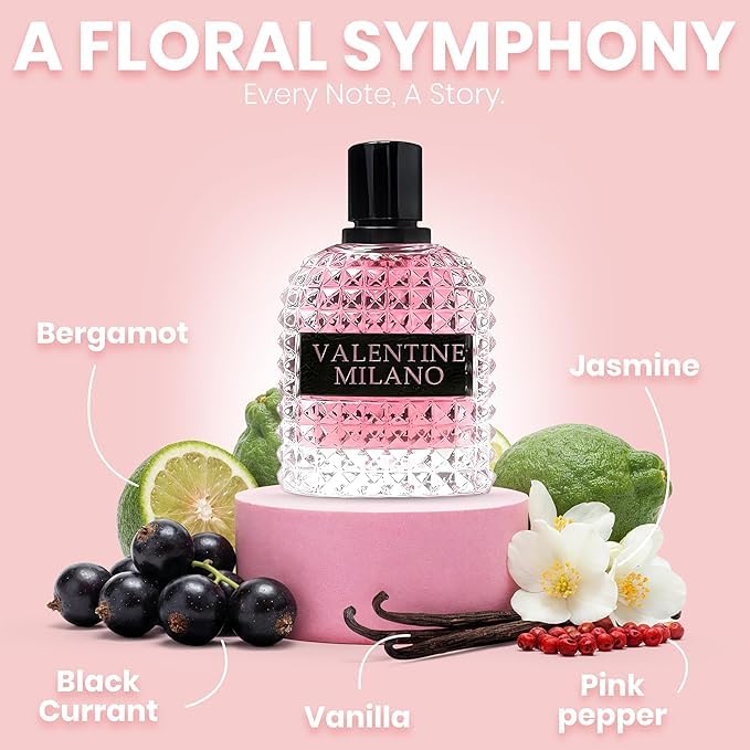 Women’s Perfume Set – Valentine Milano, La Vida Bella & L’Amour Paris (3 Pack) 3.4 fl oz (100 mL) Each