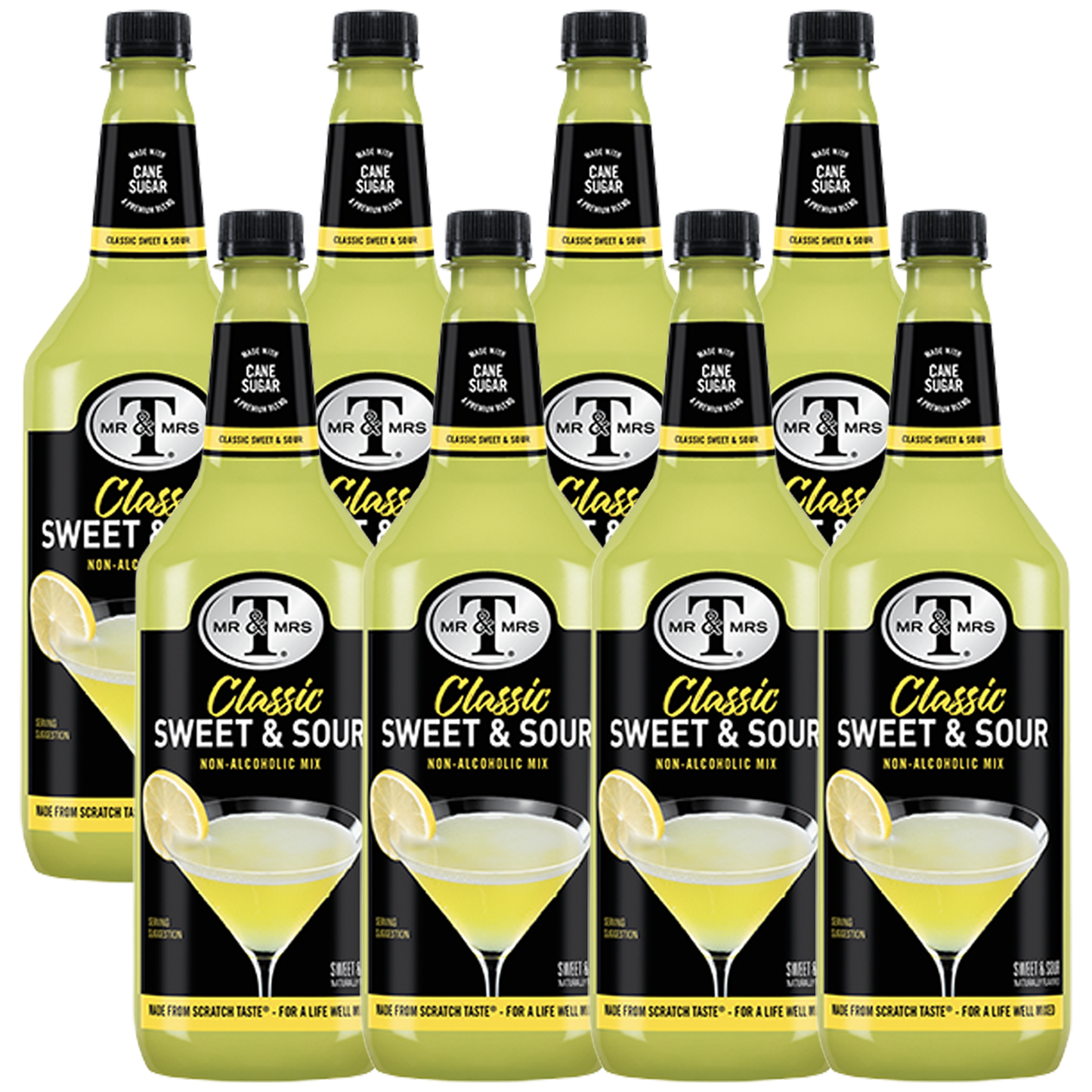 Mr & Mrs T Sweet & Sour Mix, 1L Bottle, – Premium Cocktail Mixer, Ready to Use - GoDpsMusic