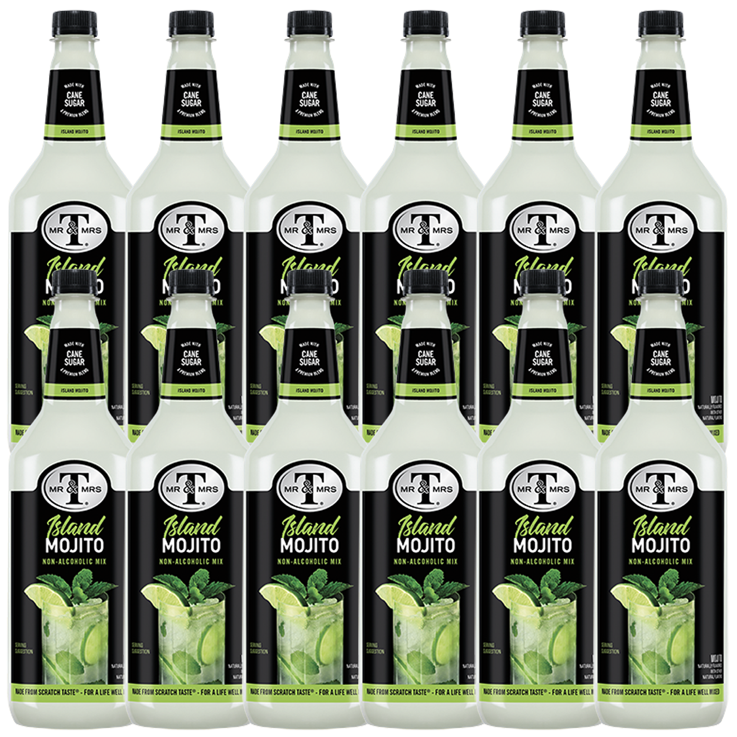Mr & Mrs T Mojito Mix, 1L Bottle, – Premium Cocktail Mixer for Mojito Mix, Ready to Use - GoDpsMusic
