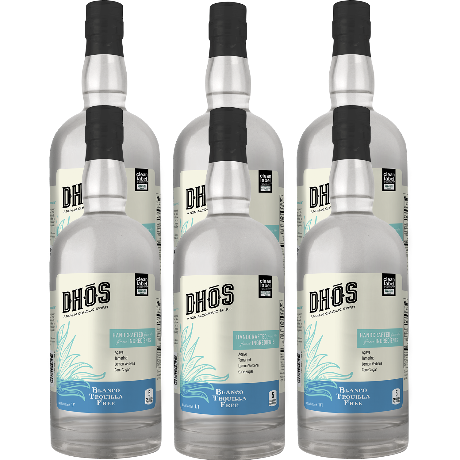 Dhos Blanco Tequilla Free Non-Alcoholic Tequila Spirit Alternative - 750ml Bottles - GoDpsMusic