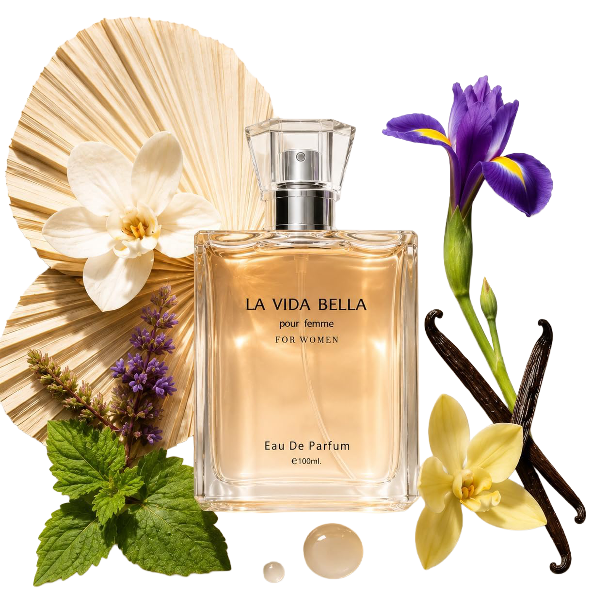 La Vida Bella Eau De Parfum for Women – Vanilla Orchid & Floral Fragrance