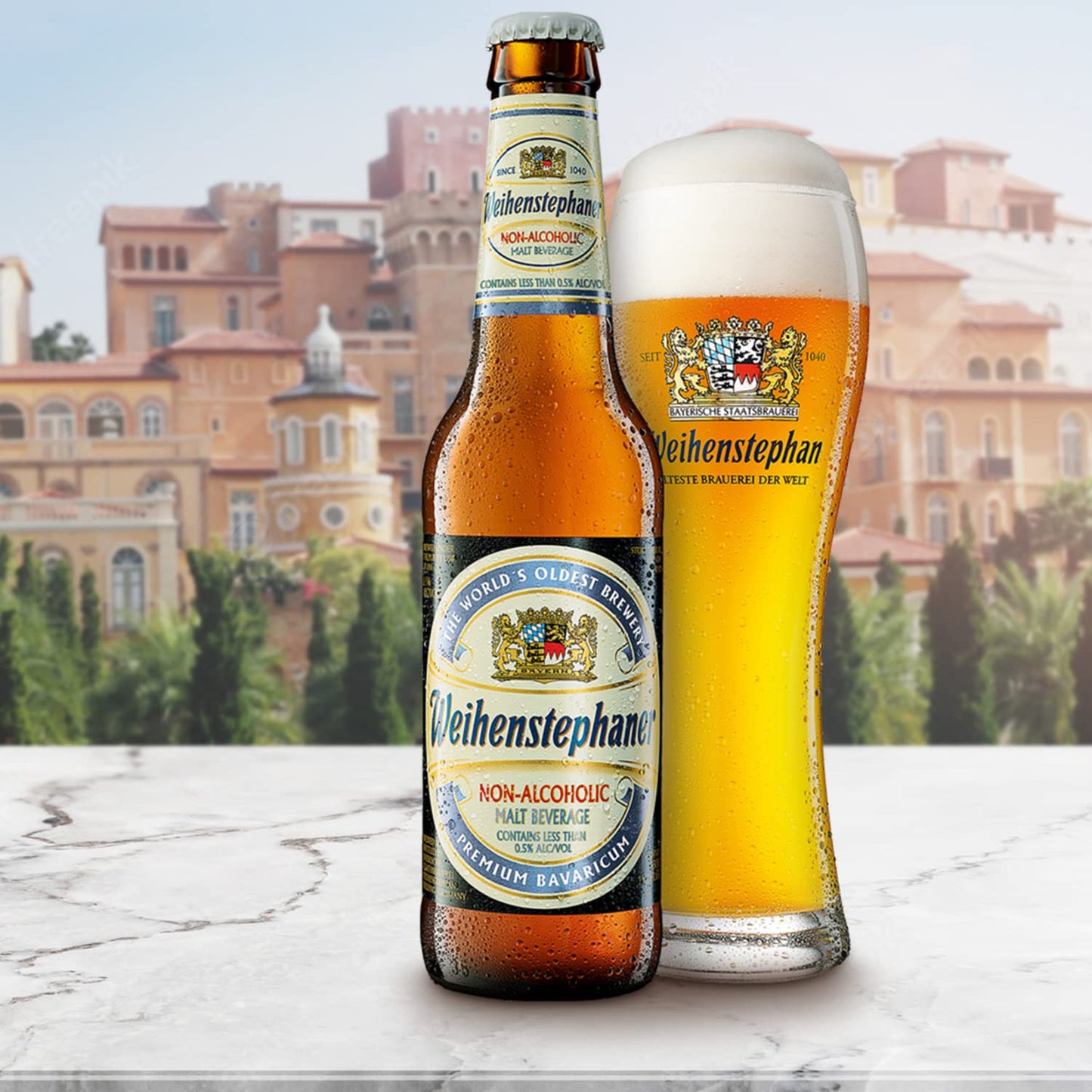 Weihenstephaner - Non-Alcoholic Hefeweizen Beer Made In Germany, 11.2oz/btl,