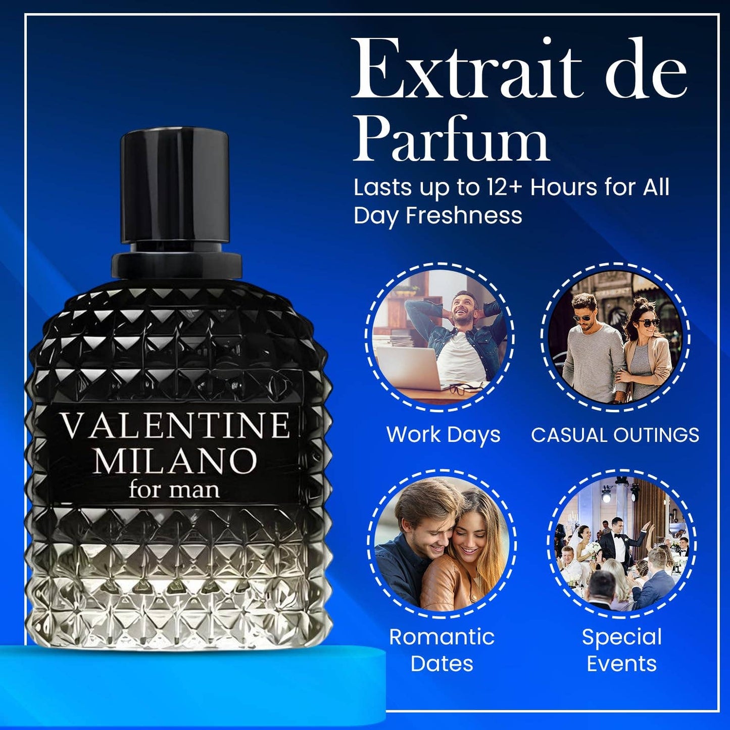 Valentine Milano Cologne for Men 3.4oz/100ml eau de parfum