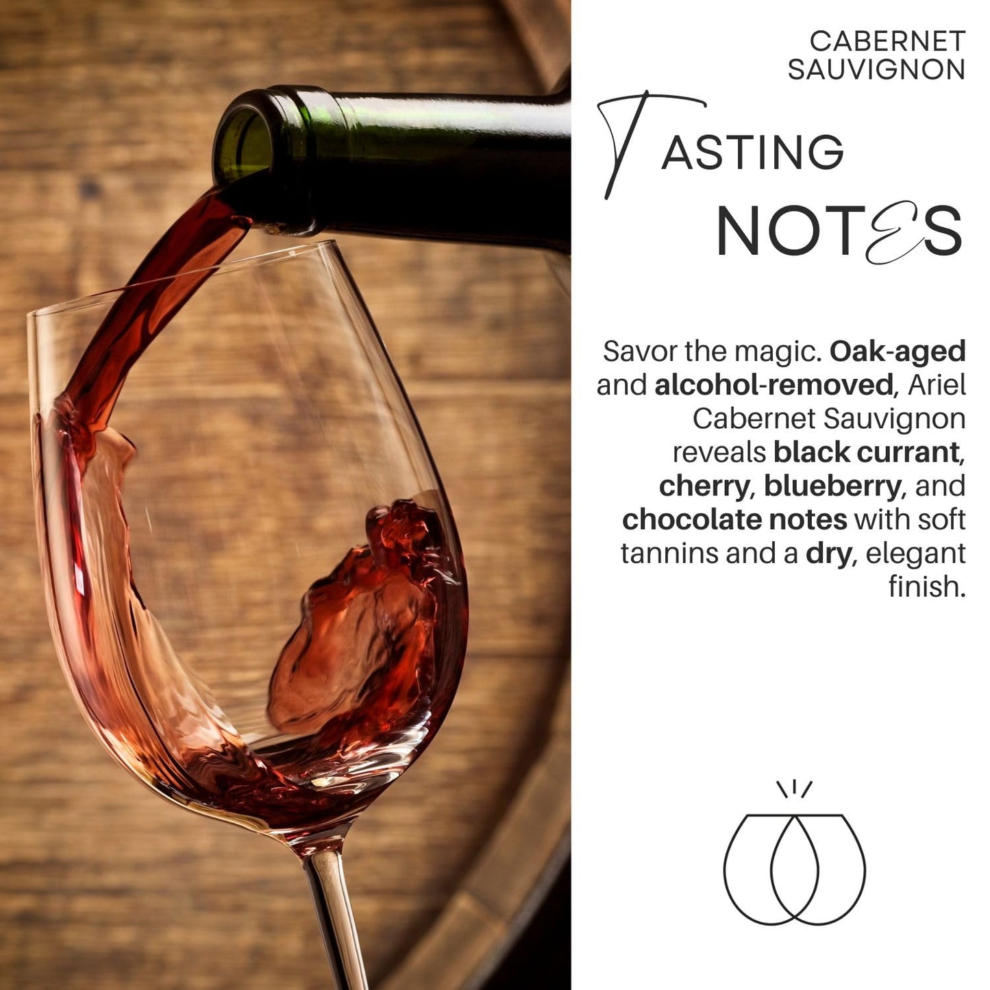 Ariel Vineyards Variety Bundle Alcohol-Removed Wine  | 1 Cabernet Sauvignon + 1 Chardonnay | Non-Alcoholic California Wine Alternative | 2 Pack