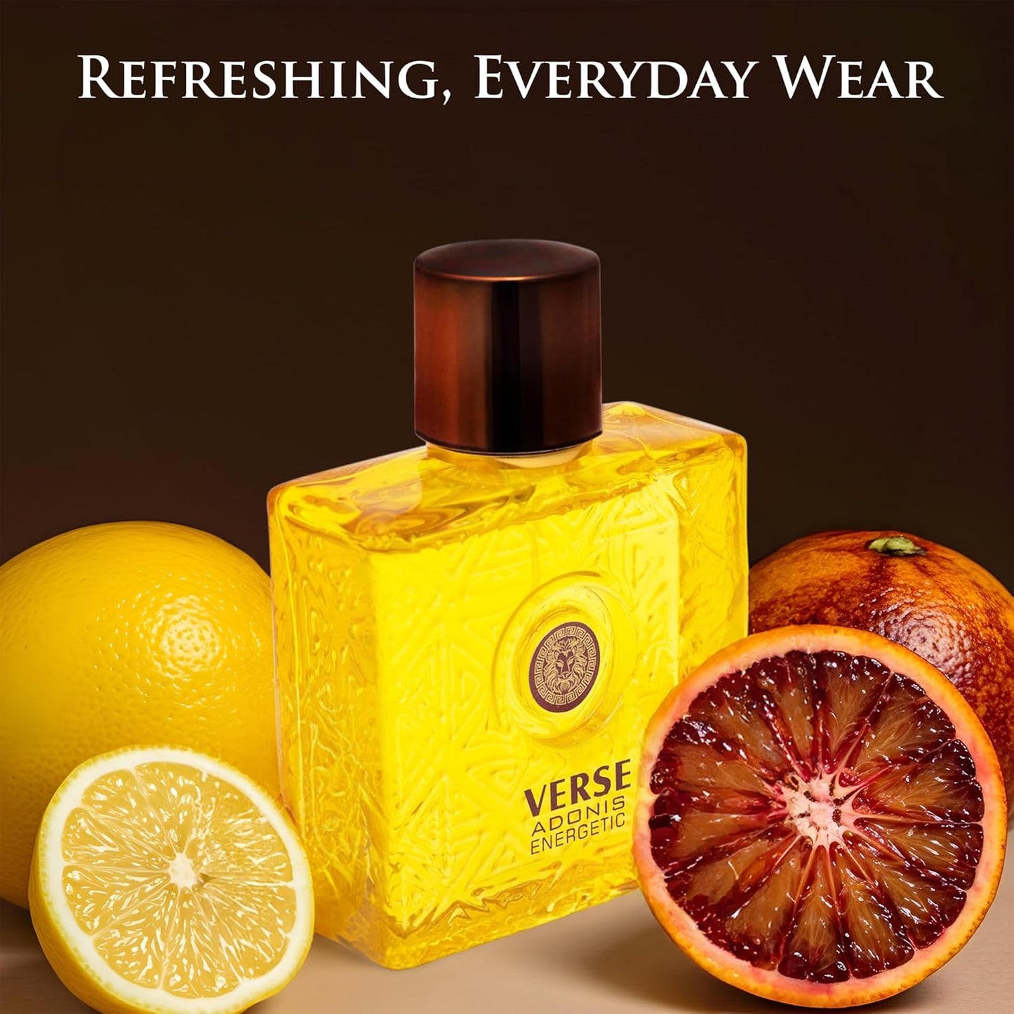 Verse Adonis Energetic for Men - Long-Lasting Fresh Fragrance, Bold & Invigorating Scent, Perfect for Day & Night Wear, Energizing & Powerful Aroma, 3.4 Fl Oz (100ml) Eau de Parfum Bottle Spray Par