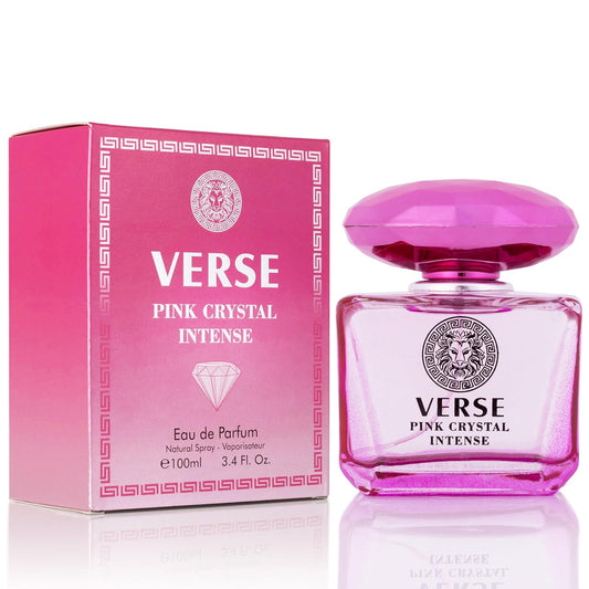 Verse Pink Crystal Intense for Women 3.4 fl Oz - Scents of Raspberry, Peony, Magnolia & Lotus Flowers