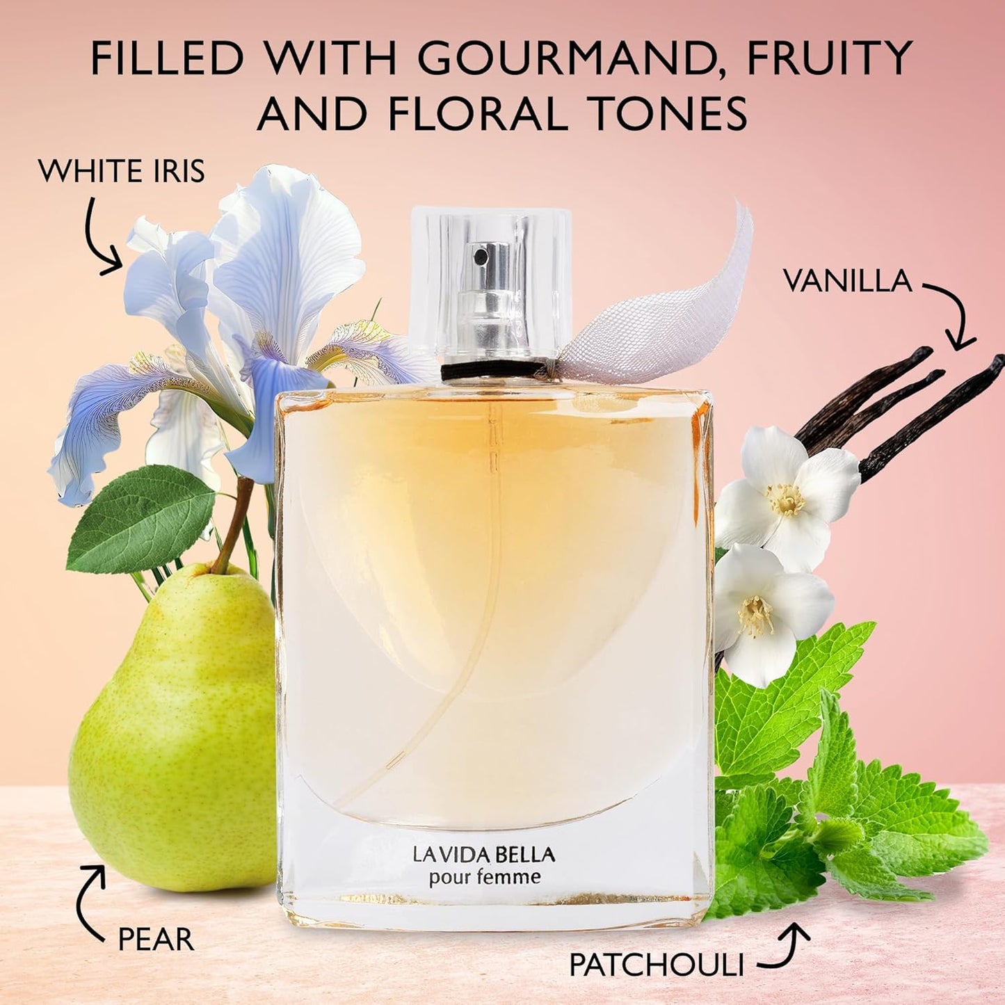 Women’s Perfume Set – Valentine Milano, La Vida Bella & L’Amour Paris (3 Pack) 3.4 fl oz (100 mL) Each