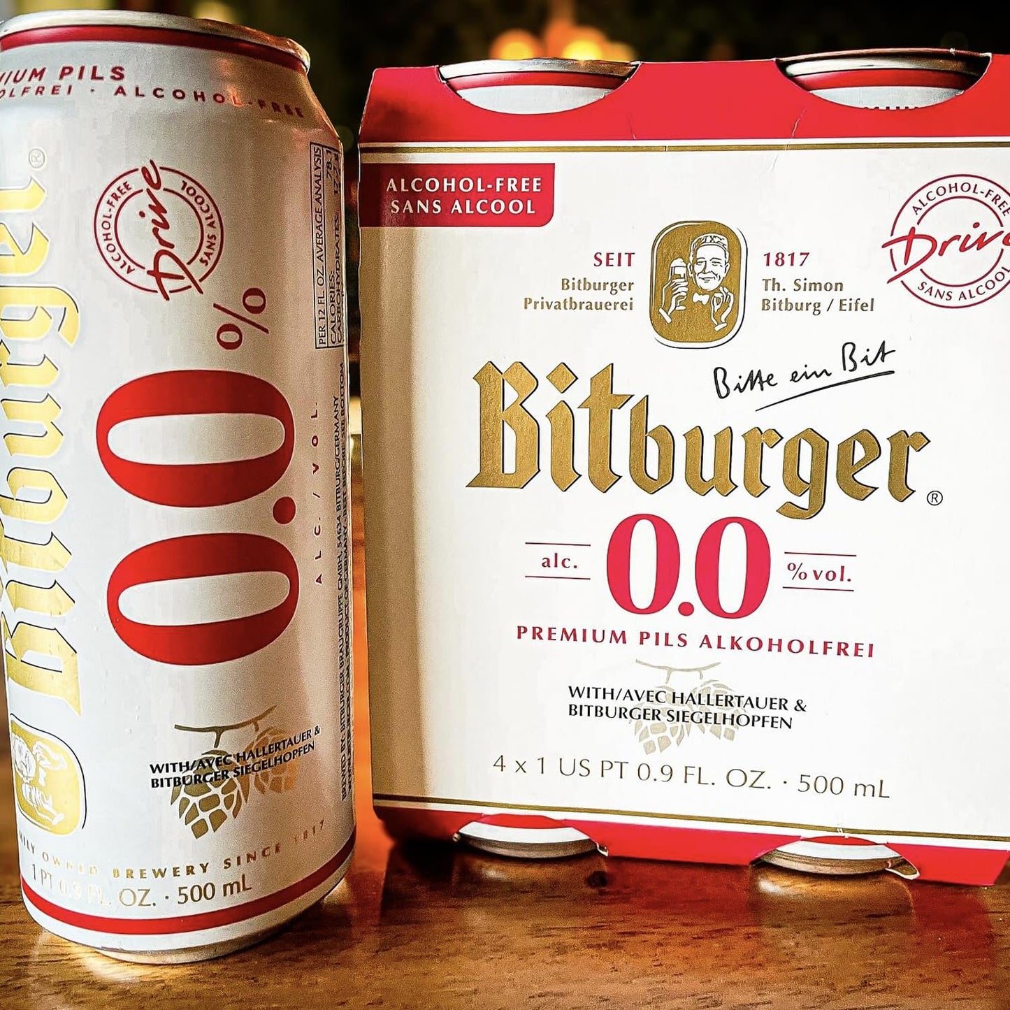 Bitburger Drive Non-Alcoholic Beer, Award Winning Beer from Germany, 16oz Can