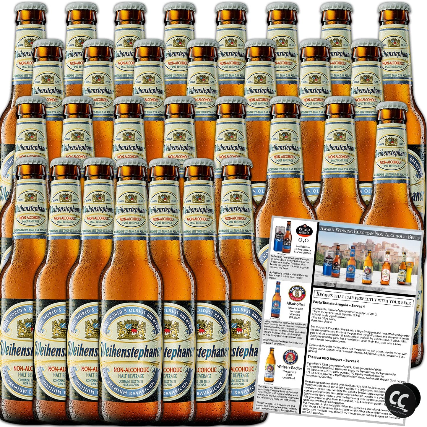 Weihenstephaner - Non-Alcoholic Hefeweizen Beer Made In Germany, 11.2oz/btl,