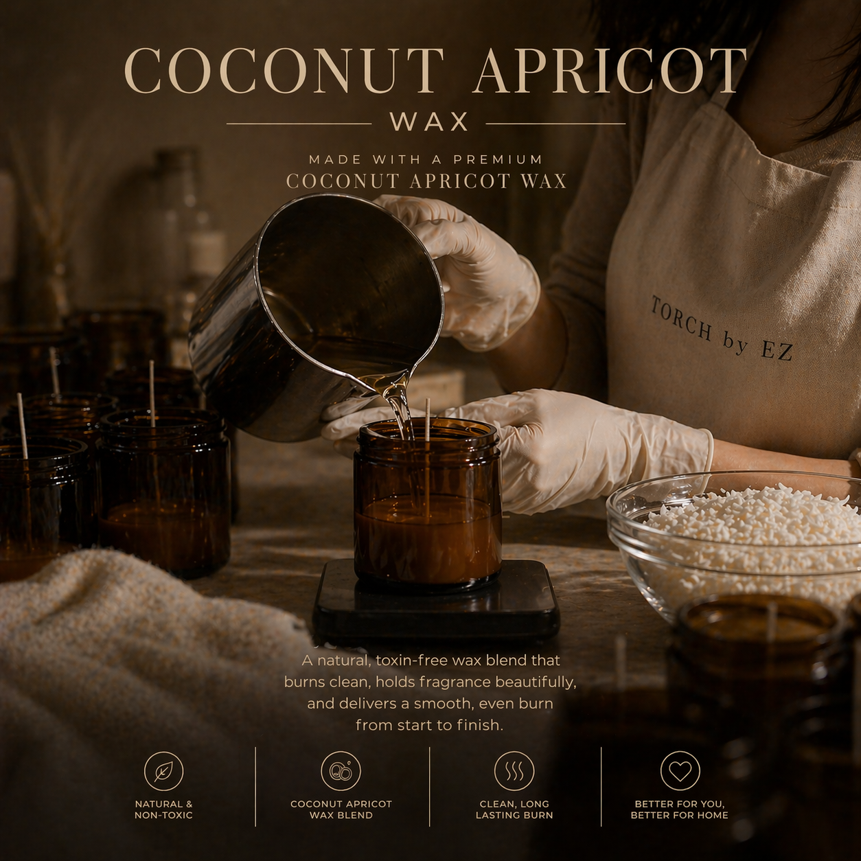 Torch by EZ Sage & Cypress | Coconut Apricot Wax Blend – 9oz