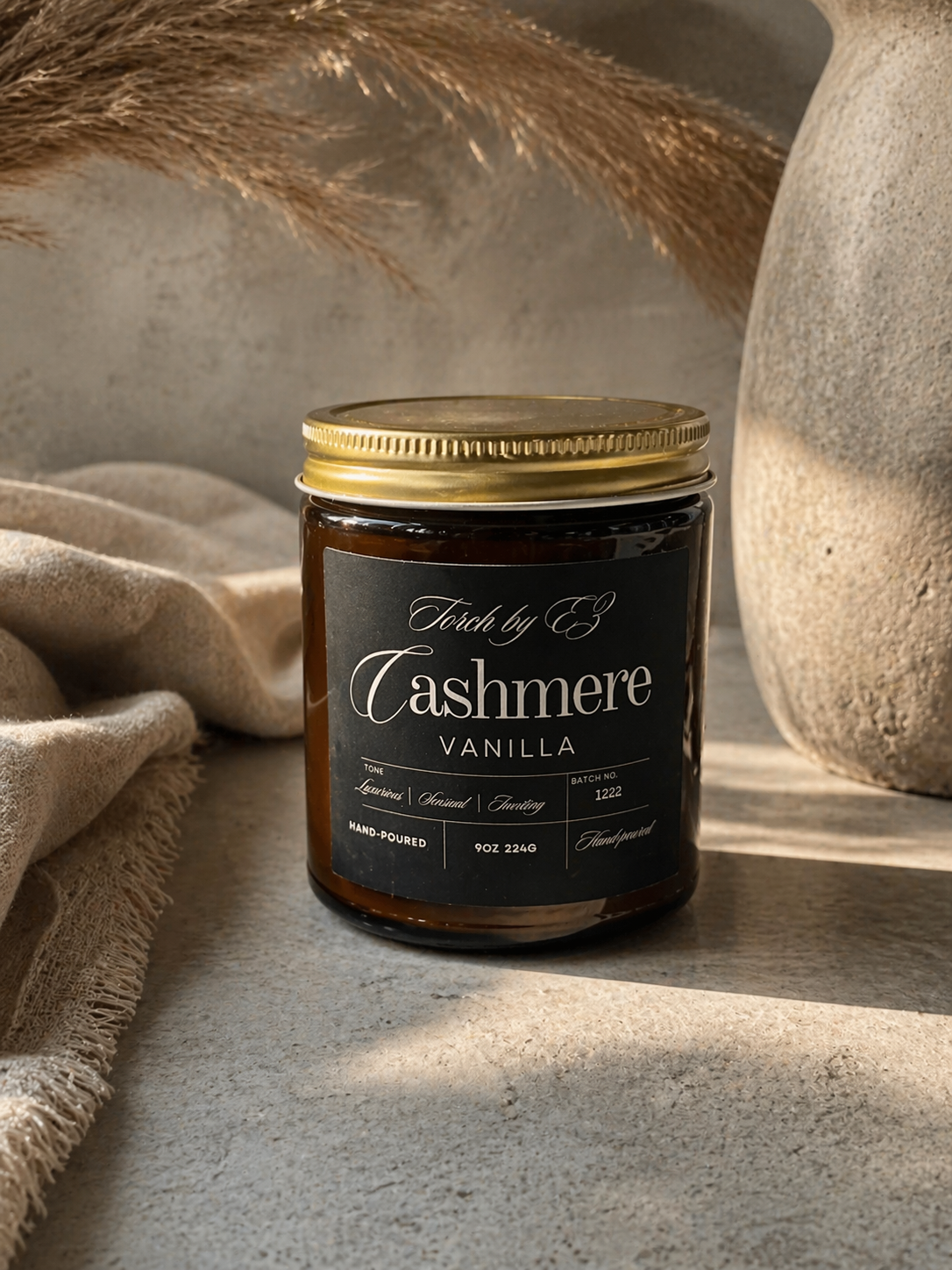 Torch by EZ Cashmere Vanilla Coconut Wax Candle – 9oz