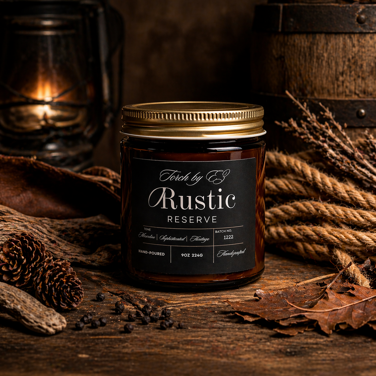 Torch by EZ Rustic Reserve | Coconut Apricot Wax Blend – 9oz
