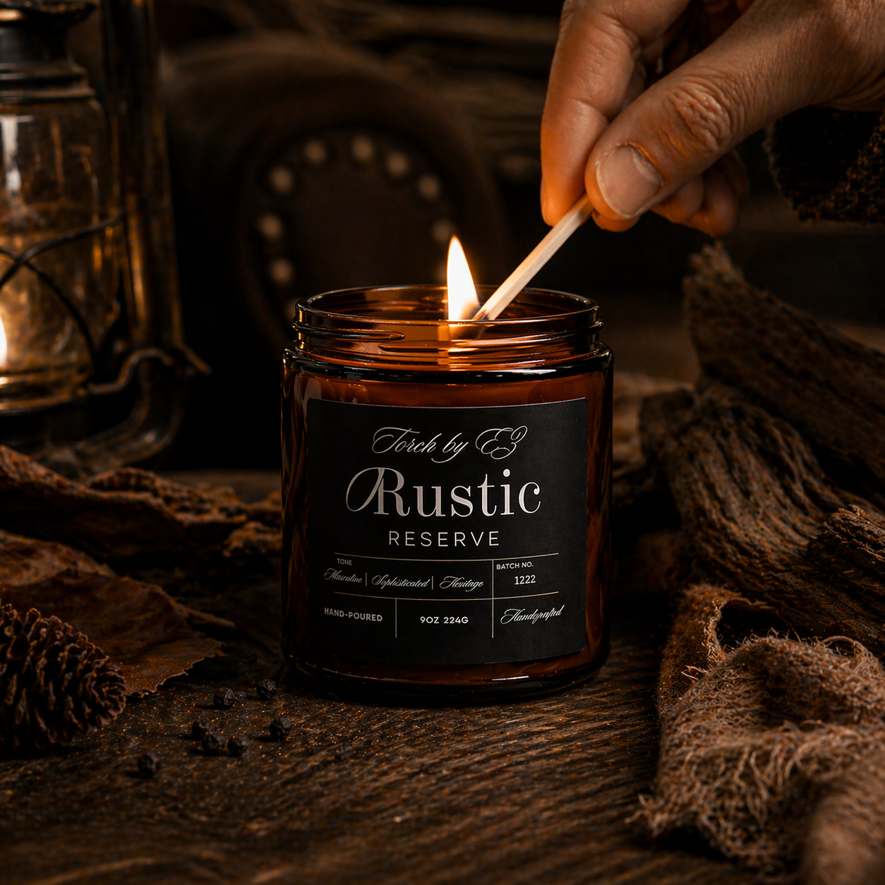 Torch by EZ Rustic Reserve | Coconut Apricot Wax Blend – 9oz