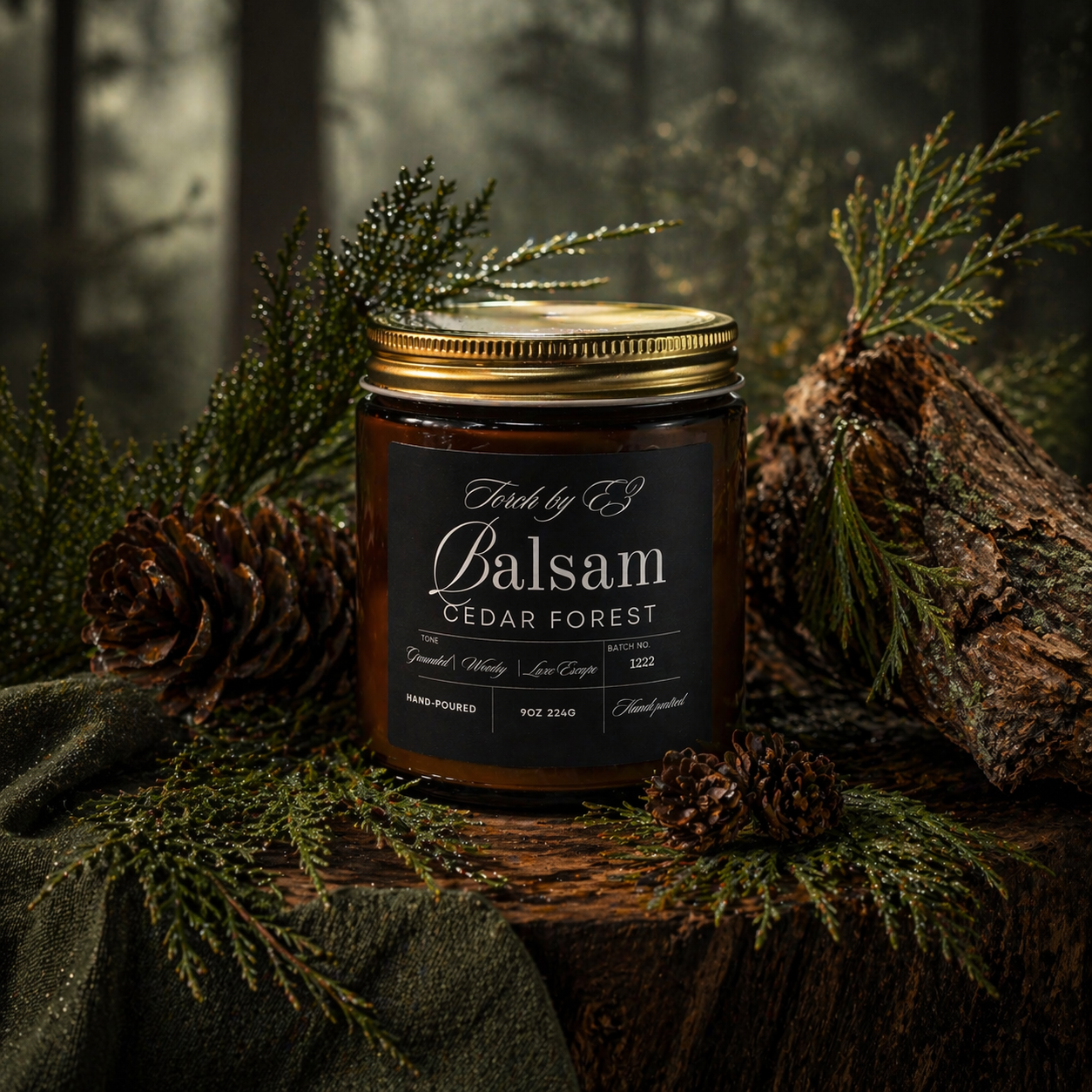 Torch by EZ Balsam Cedar Forest 9oz Coconut Apricot Wax Blend
