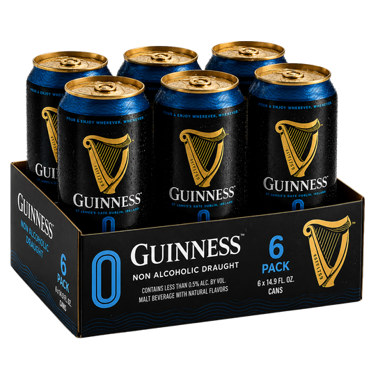 Guinness 0 Zero Non-Alcoholic Draught Stout Beer | 14.9oz Cans |