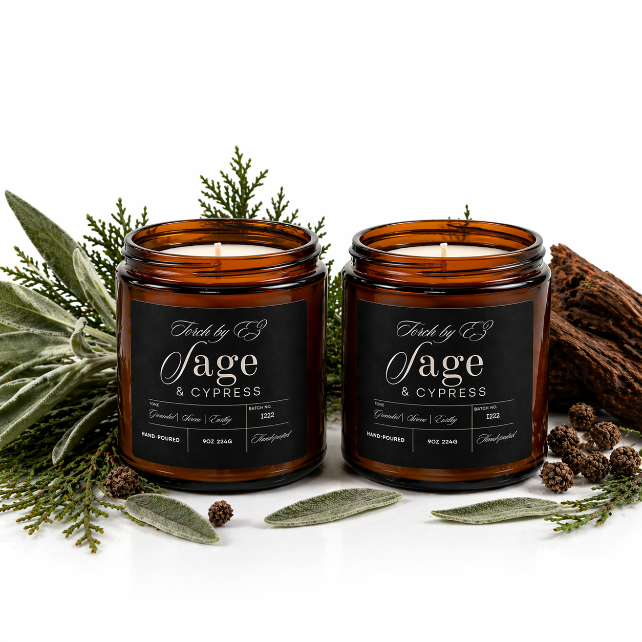 Torch by EZ Sage & Cypress | Coconut Apricot Wax Blend – 9oz