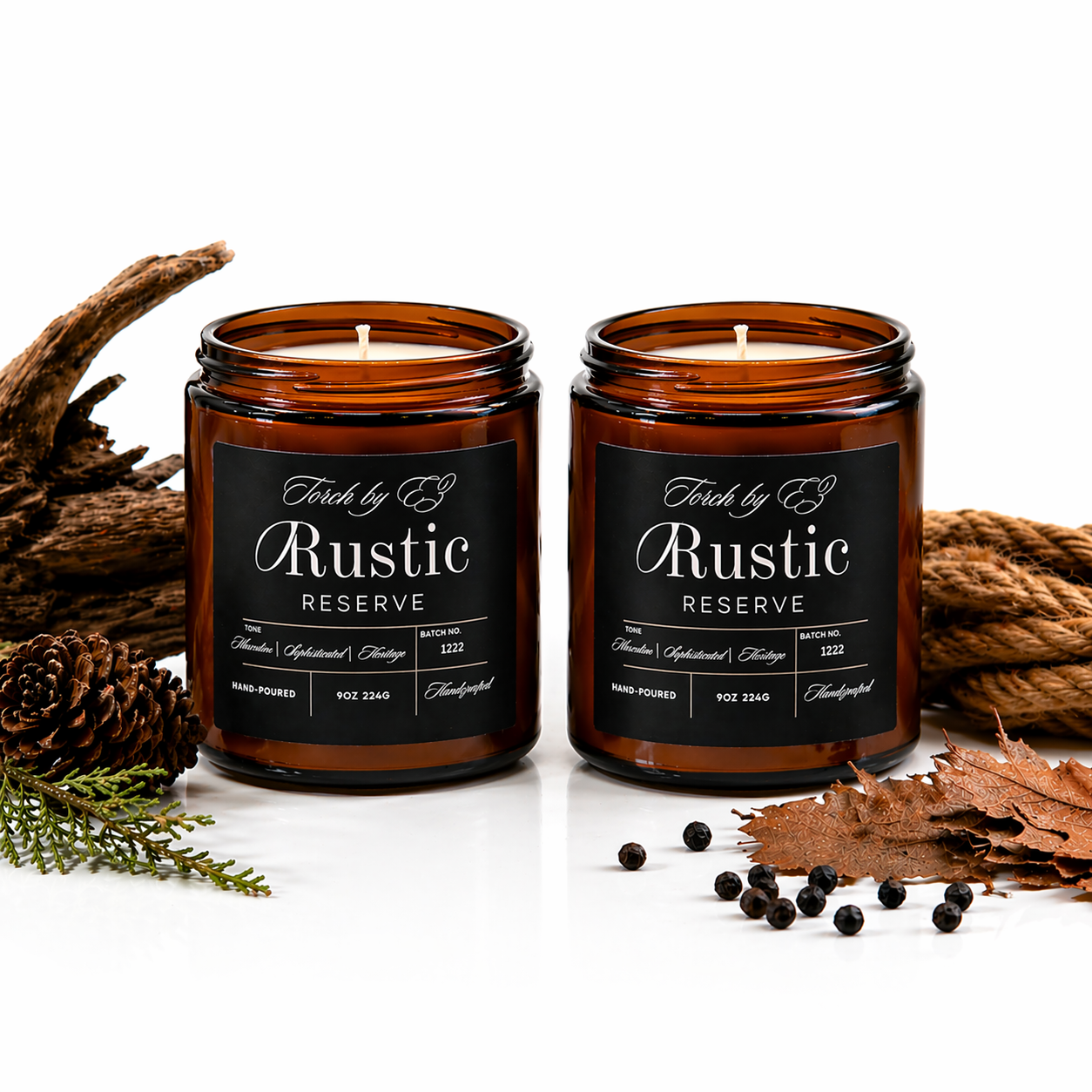 Torch by EZ Rustic Reserve | Coconut Apricot Wax Blend – 9oz